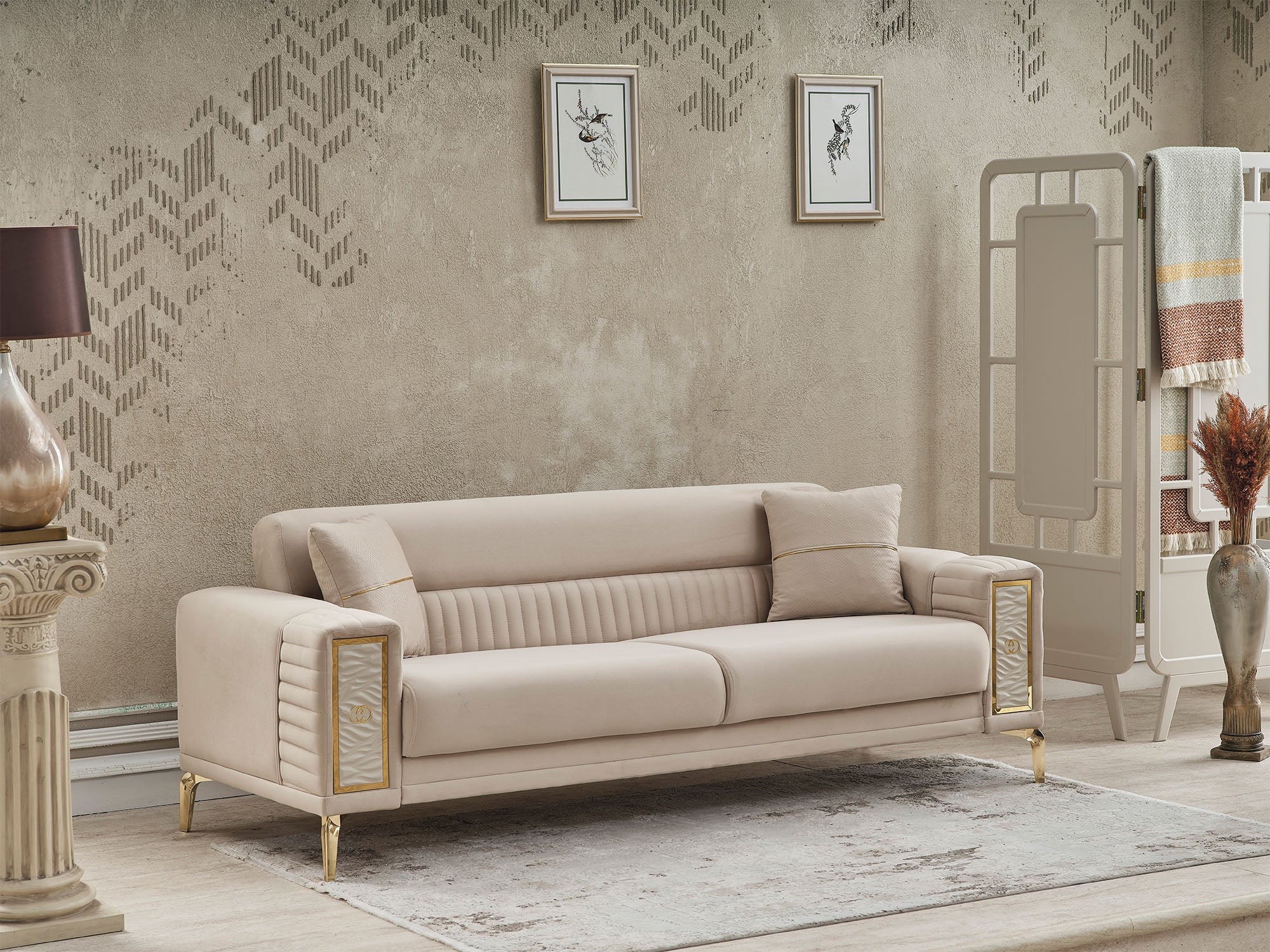 Galina Convertible Loveseat