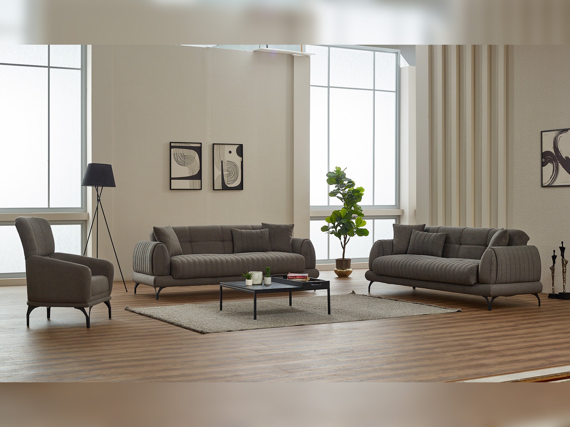 Gamba 3-pieces (Sofa & Loveseat & Chair) Livingroom