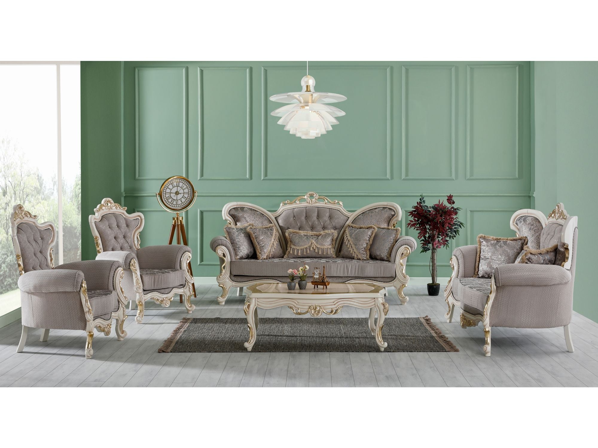 Kelebek Traditional Loveseat Vizon