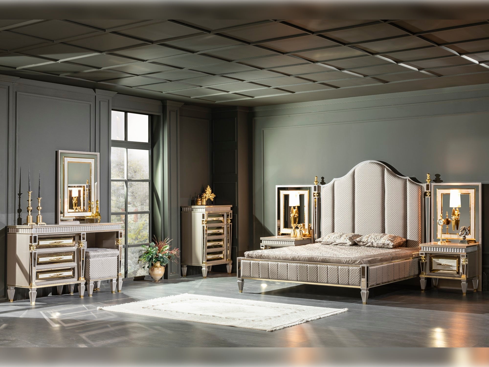 Istanbul Nightstand With Back Panel