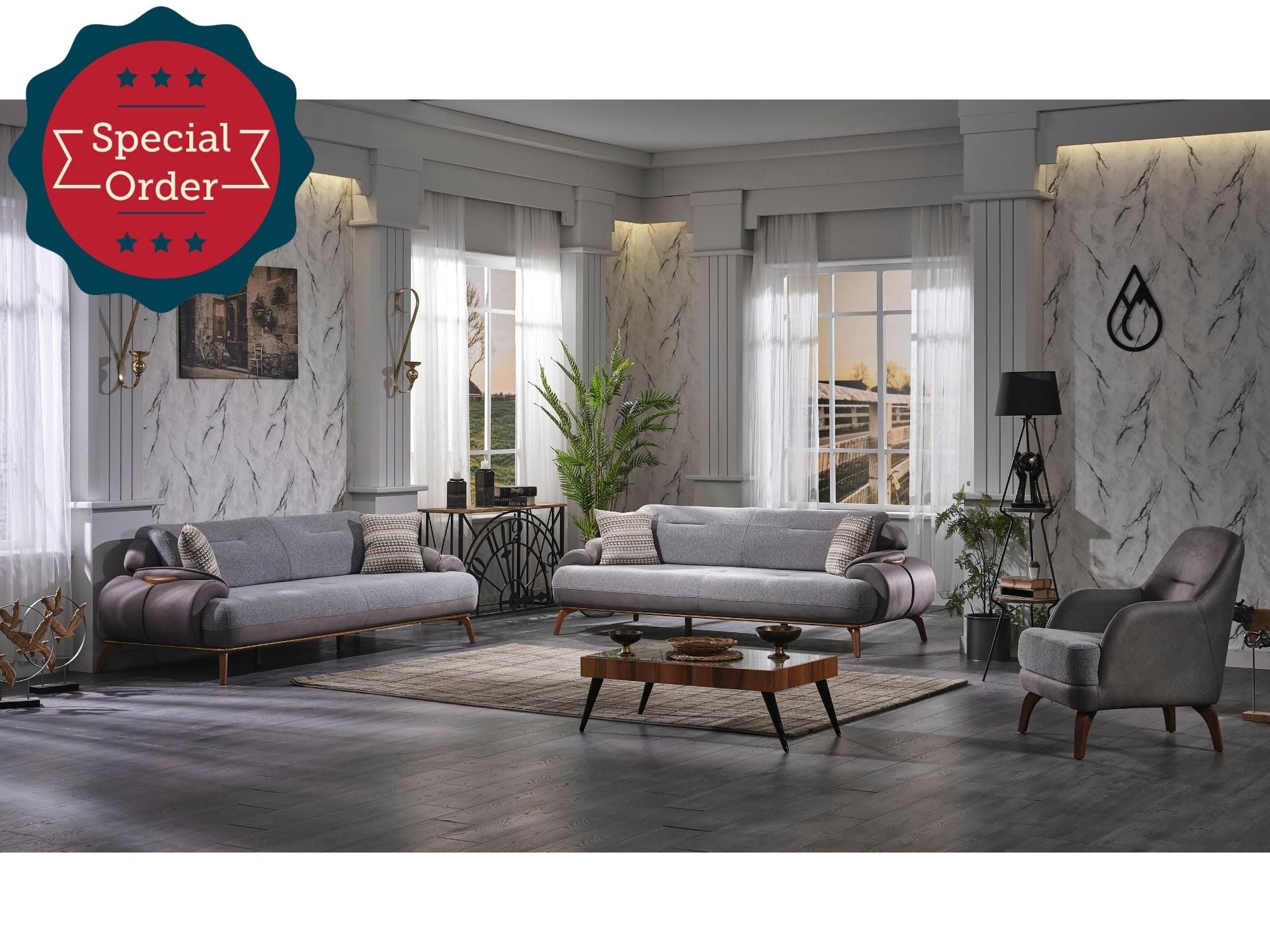 Kiwi Convertible Livingroom Set (2 Sofa & 2 Chair)
