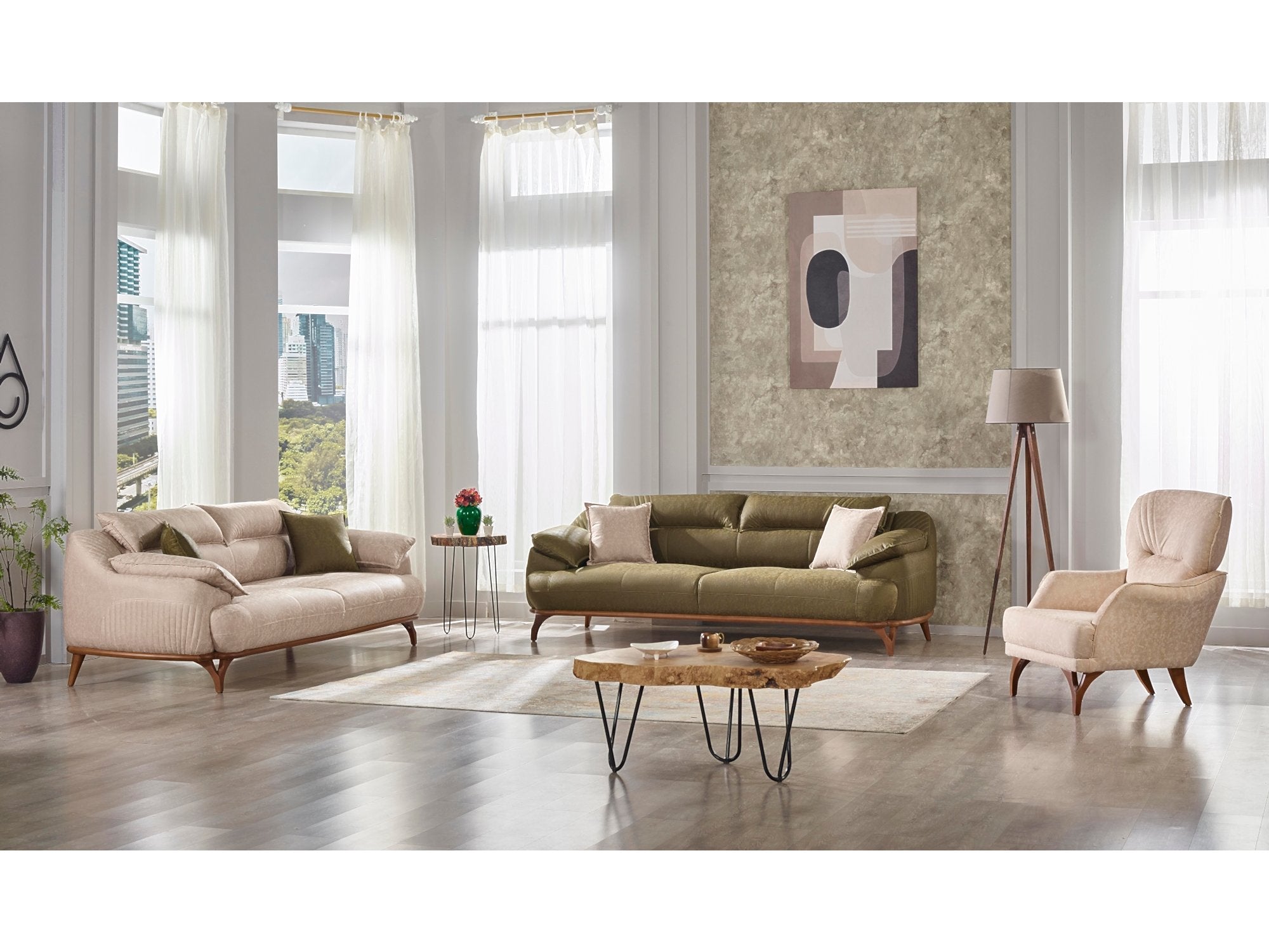 Laura Convertible Livingroom Set (2 Sofa & 2 Chair)