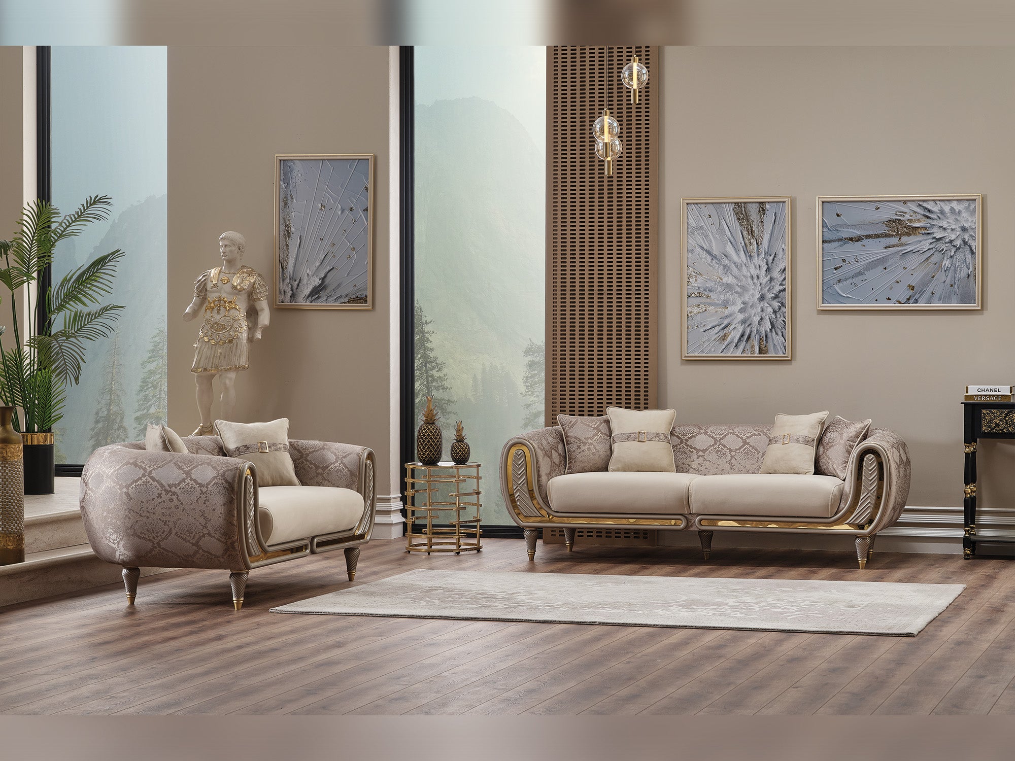 Lima Stationary Sofa Cream