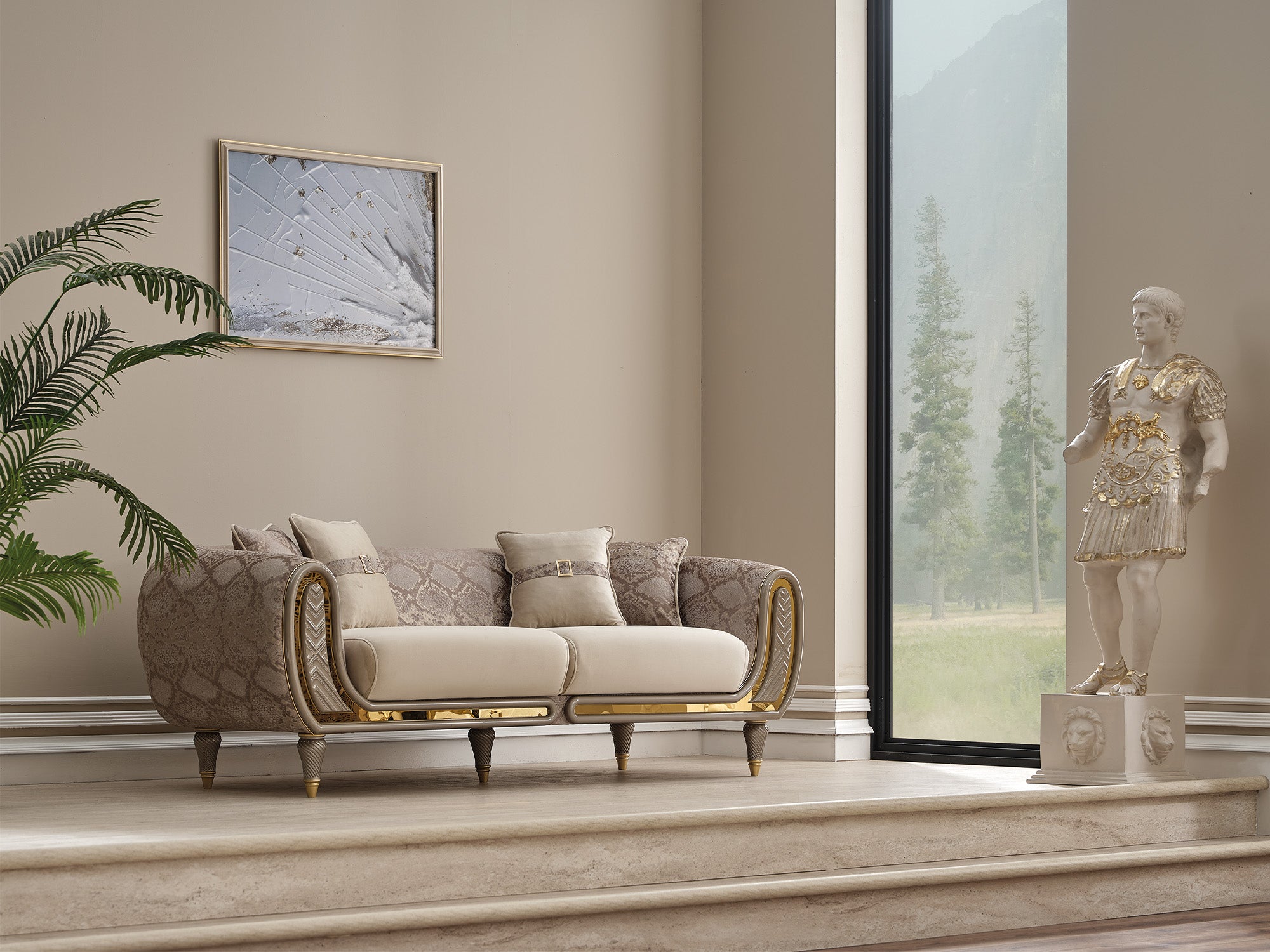 Lima Stationary Sofa Cream