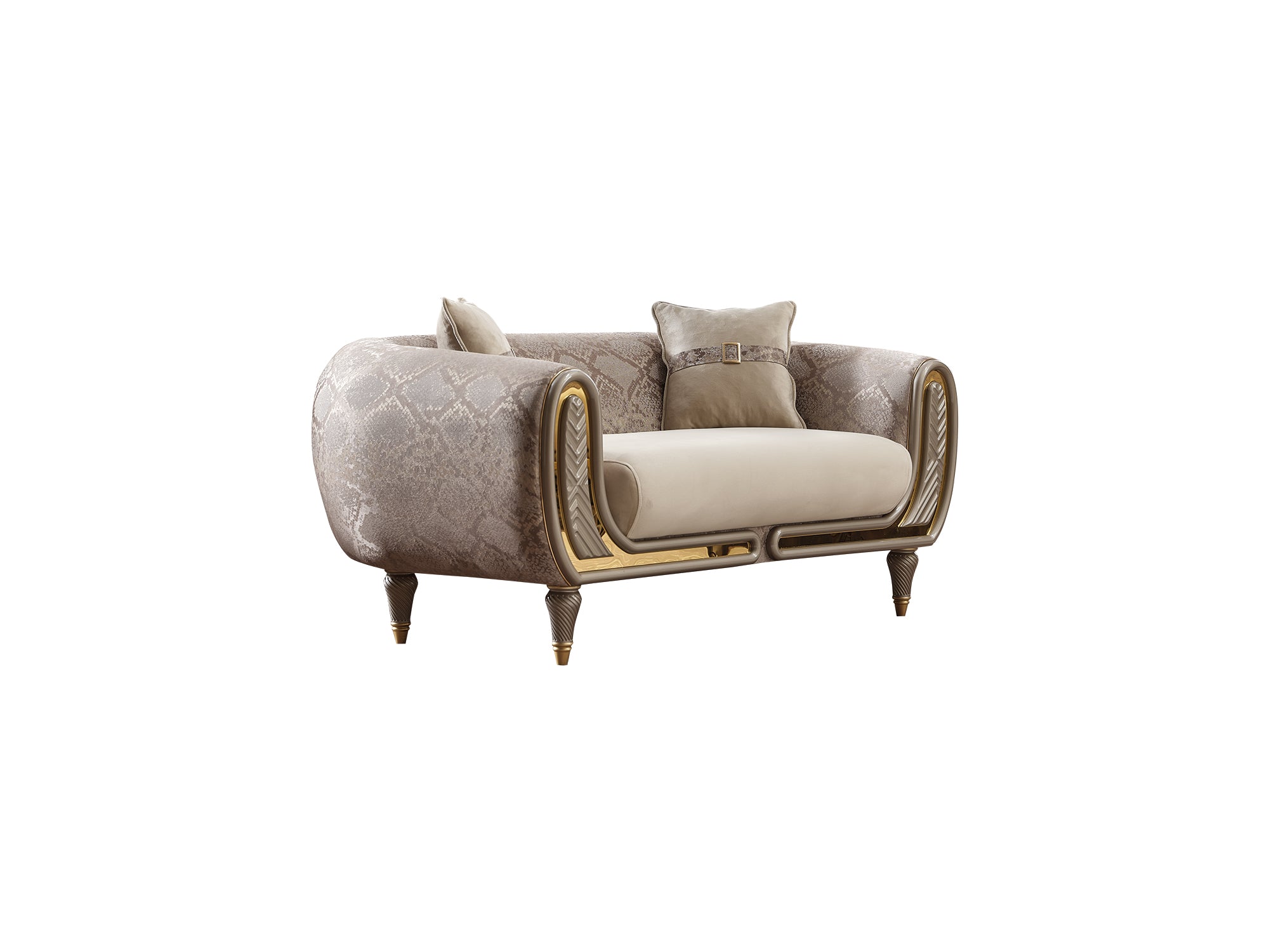 Lima Stationary Loveseat Cream