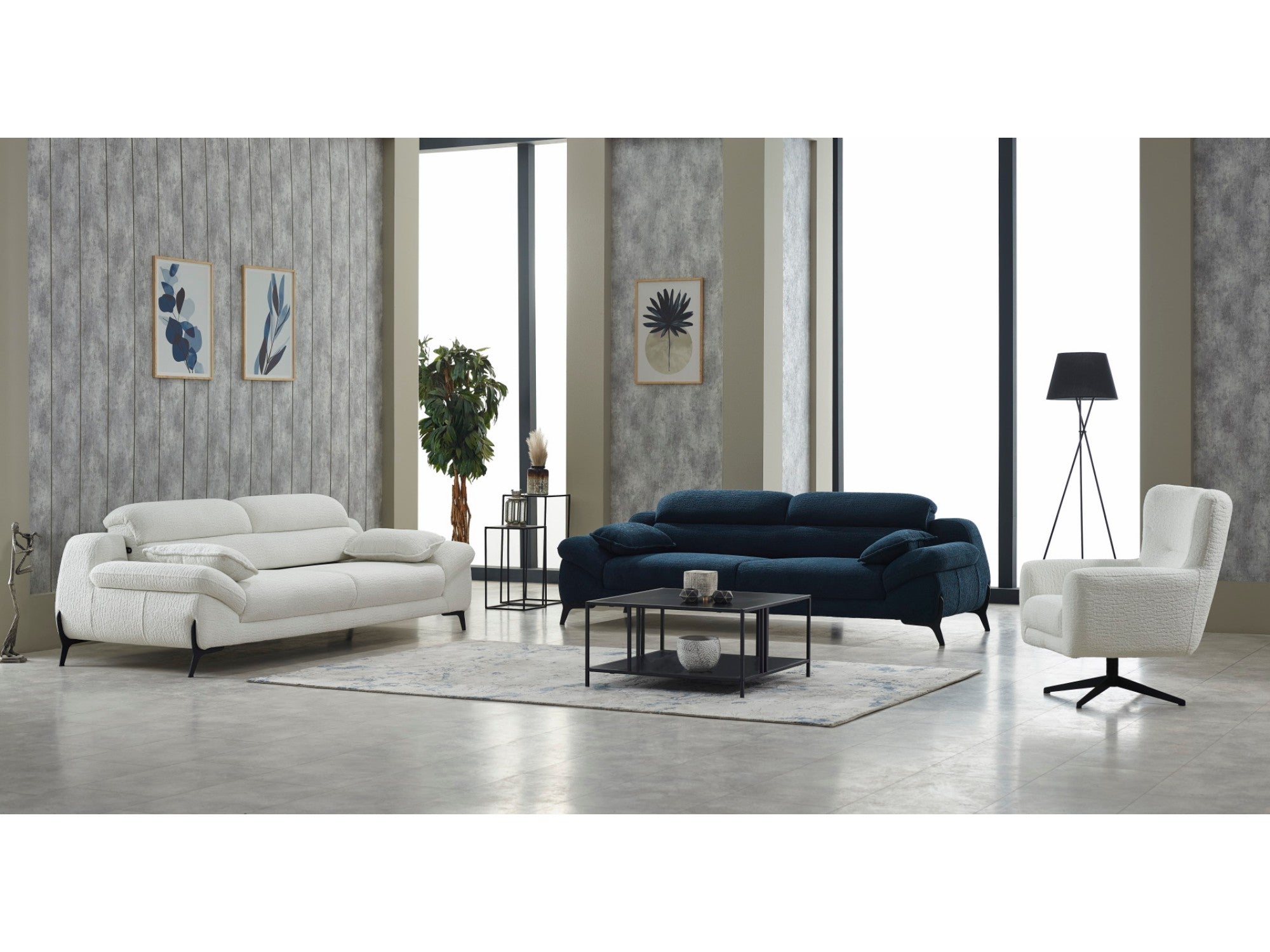 Lorenzo Convertible Livingroom Set (2 Sofa & 2 Chair)