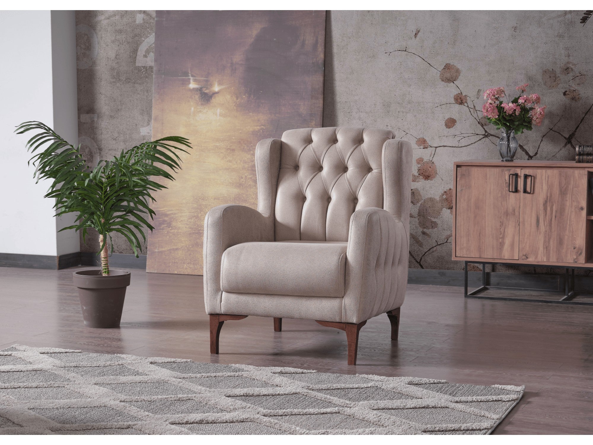 Loris Convertible Livingroom Set (2 Sofa & 2 Chair)