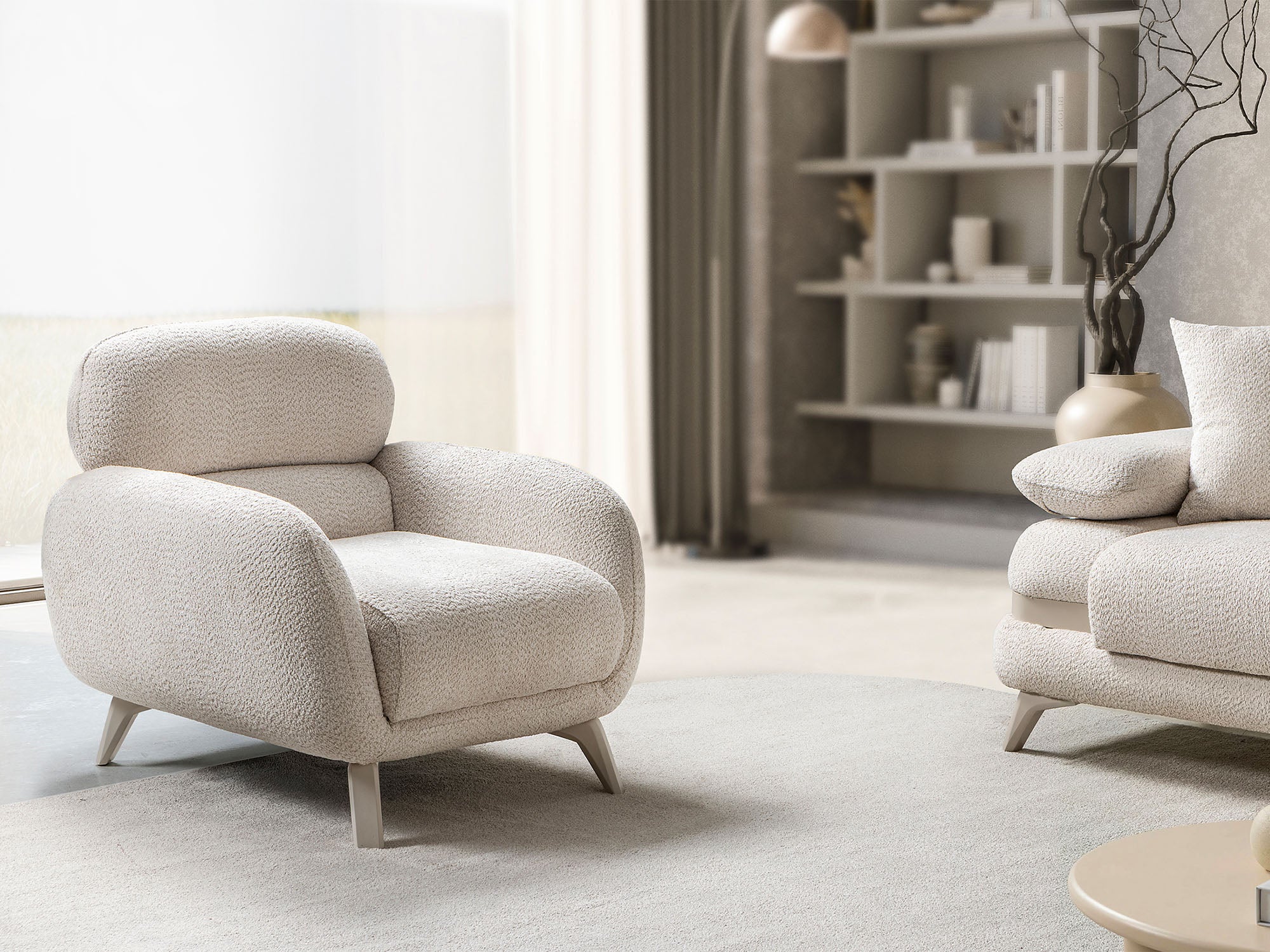 Loris 3-pieces (Sofa & Loveseat & Chair) Livingroom Set