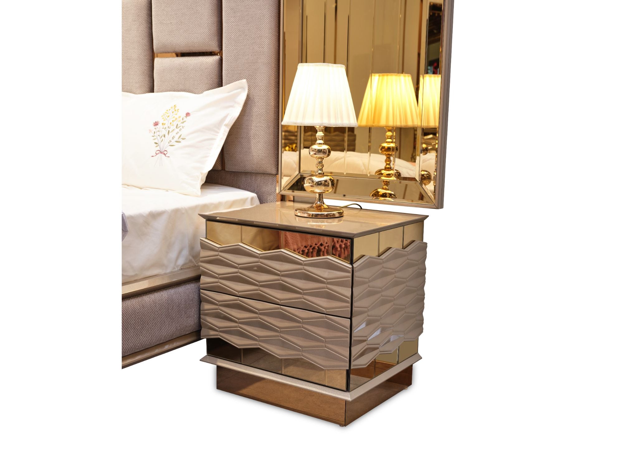 Elite Nightstand With Back
