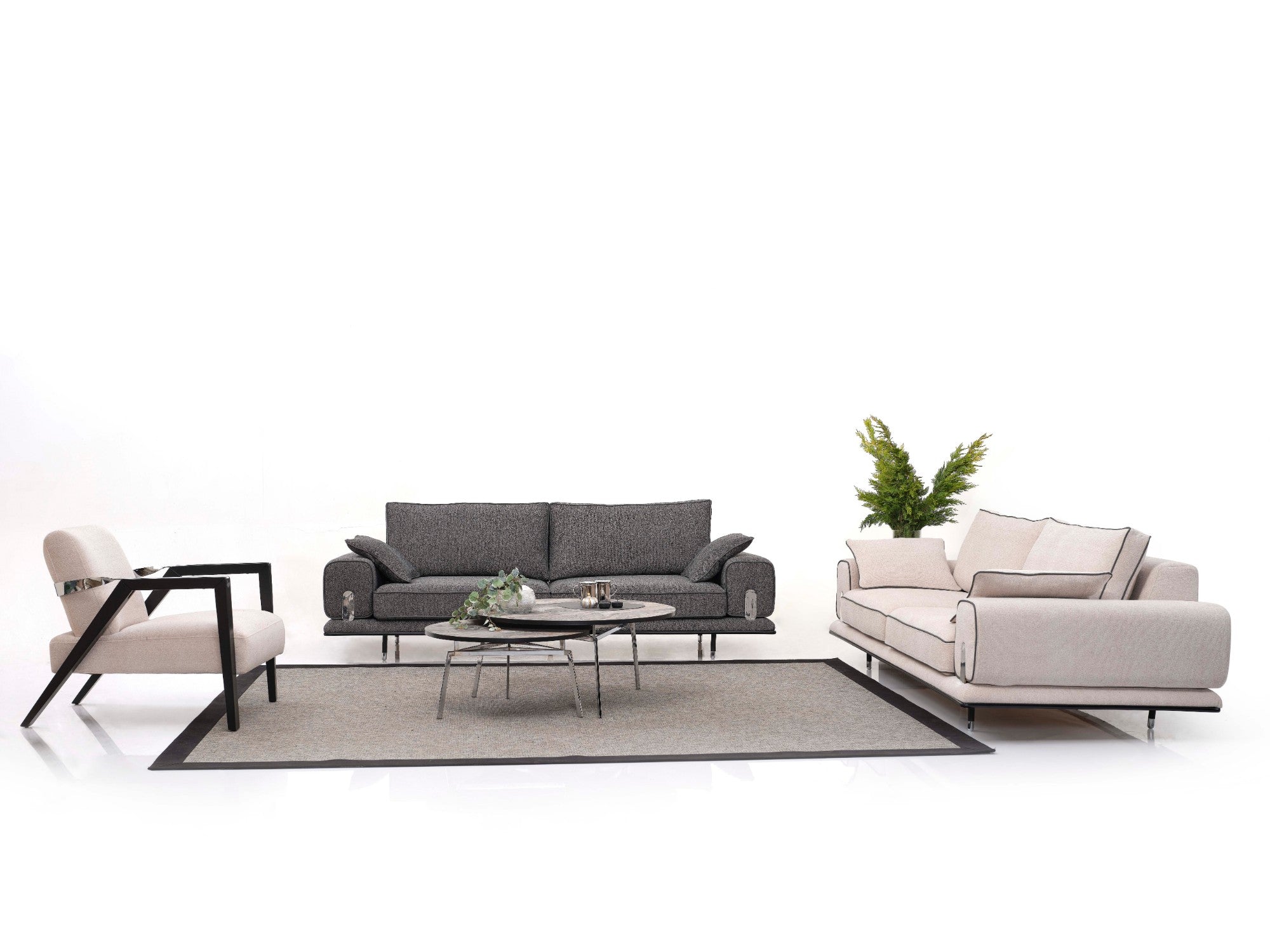 Lucca Convertible Livingroom Set (2 Sofa & 2 Chair)