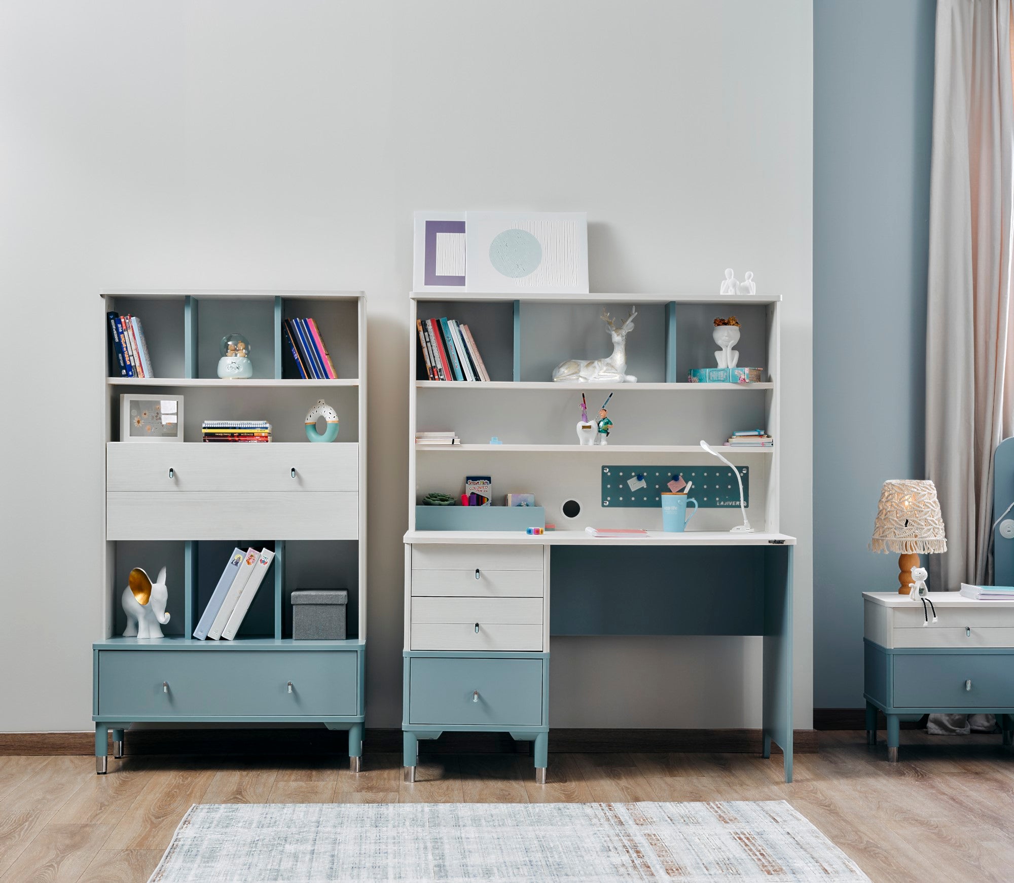 Marin Kids Room Set (Twin Bed &  Study Desk &  Nightstand)