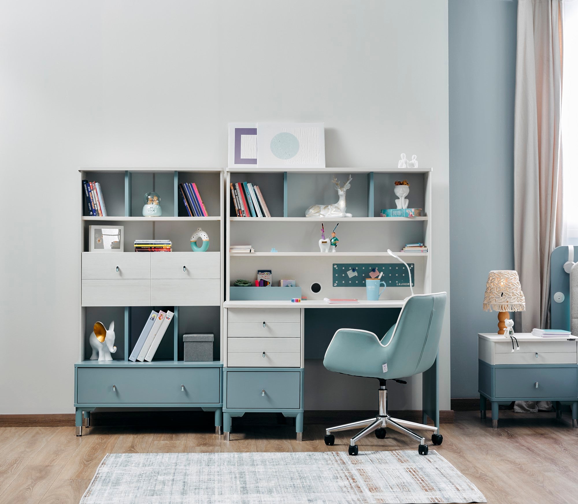 Marin Kids Room Set (Twin Bed &  Study Desk &  Nightstand)
