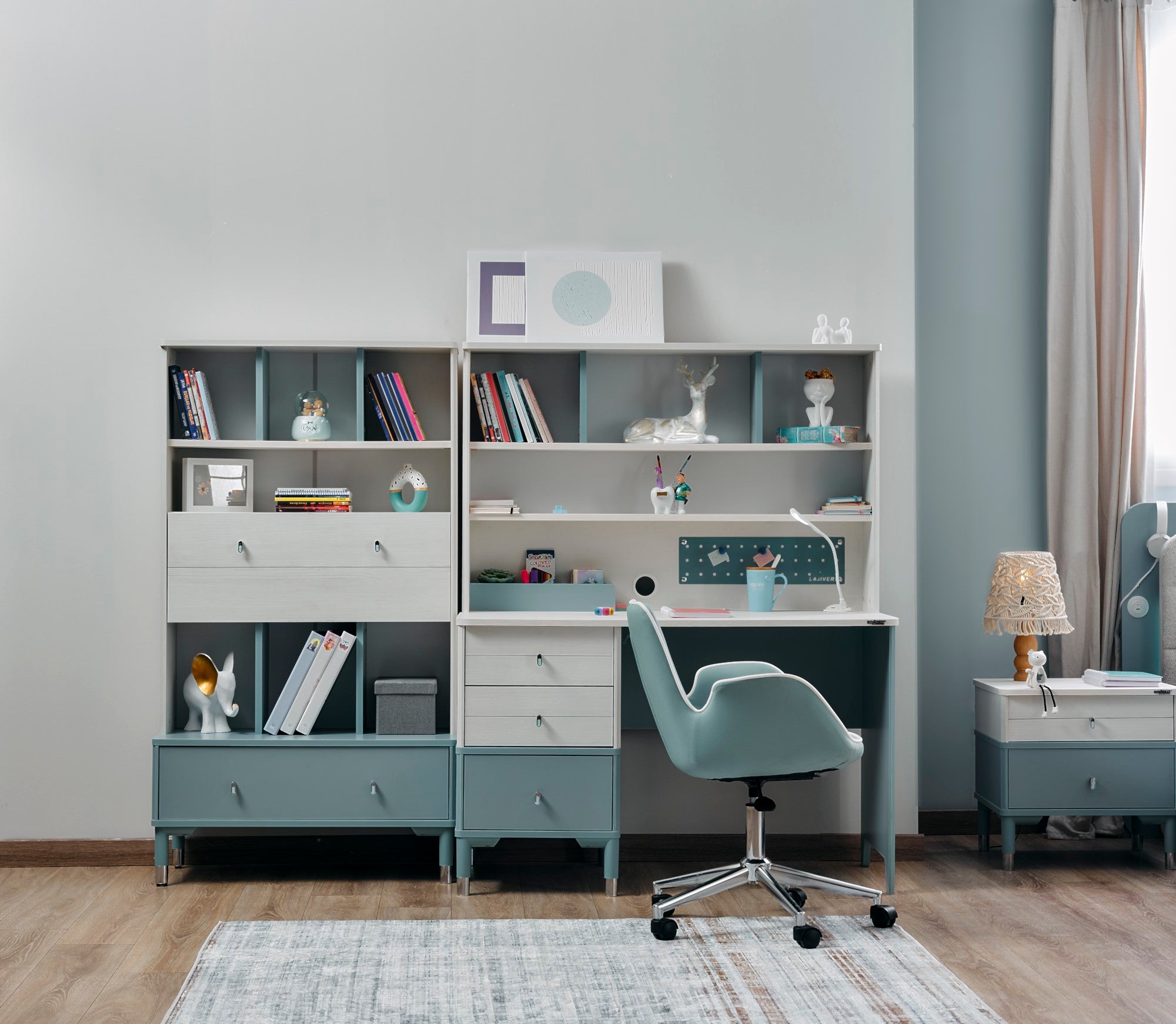 Marin Kids Room Set (Twin Bed &  Study Desk &  Nightstand)