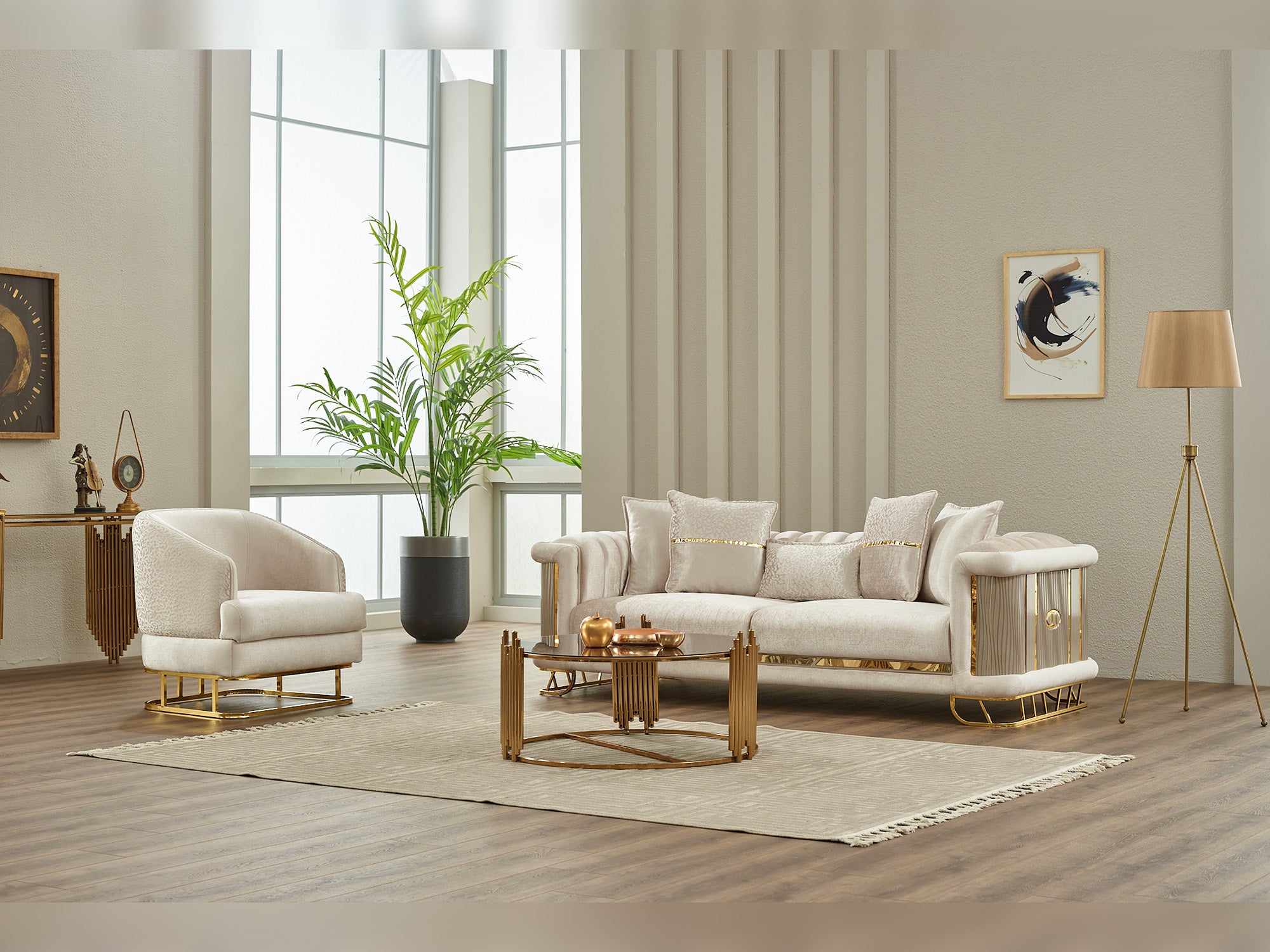 Majeste 3-pieces (Sofa & Loveseat & Chair) Livingroom Set