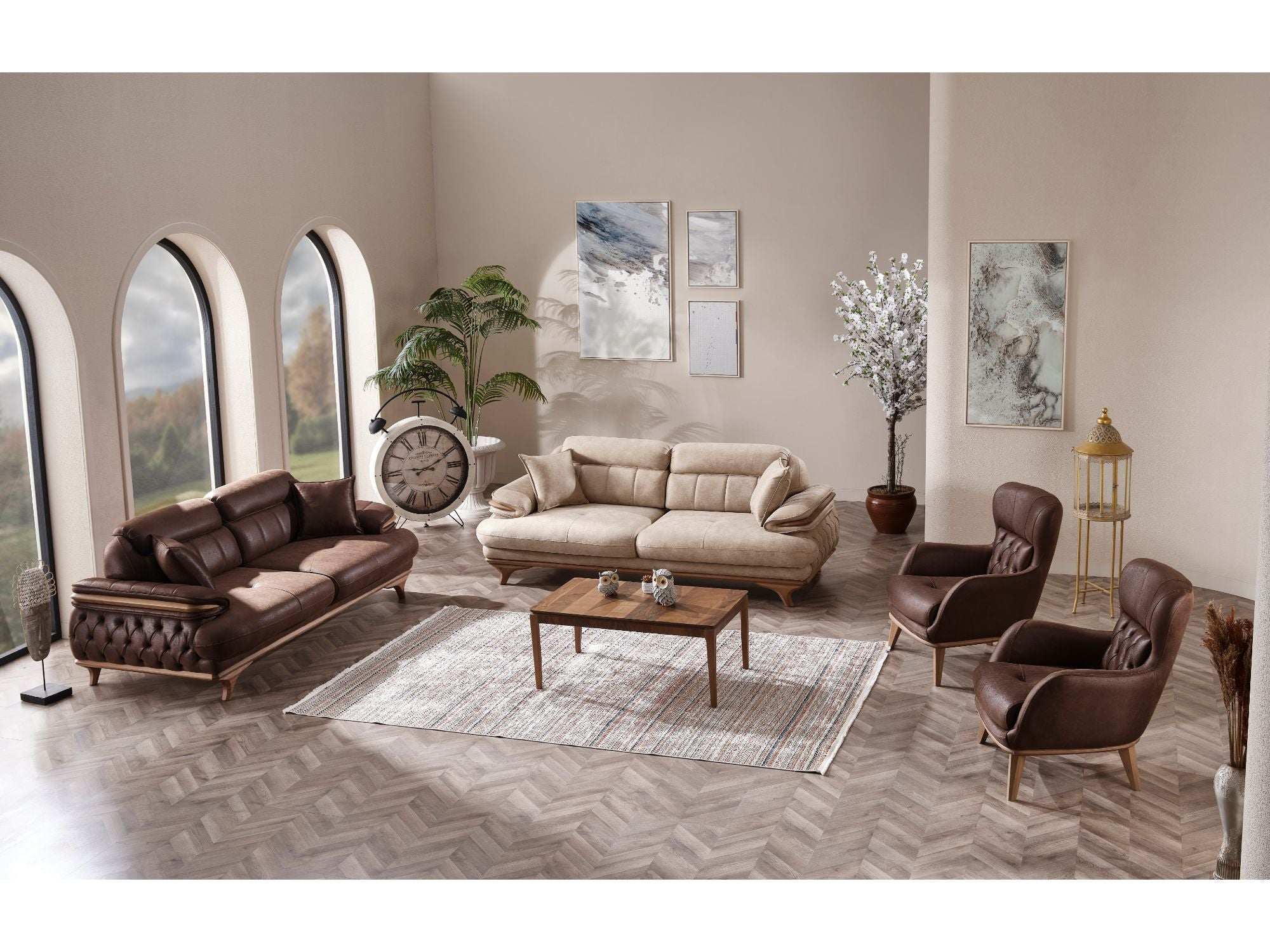 Maserati Convertible Livingroom Set (2 Sofa & 2 Chair)
