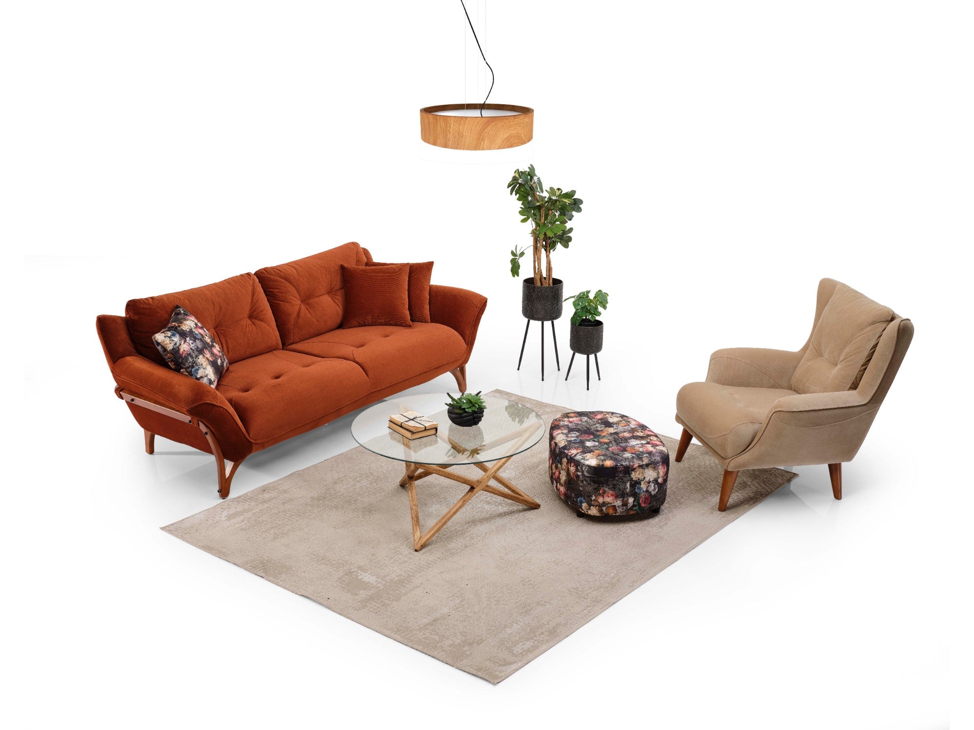 Miami Stationary Livingroom Set (2 Sofa & 2 Chair)