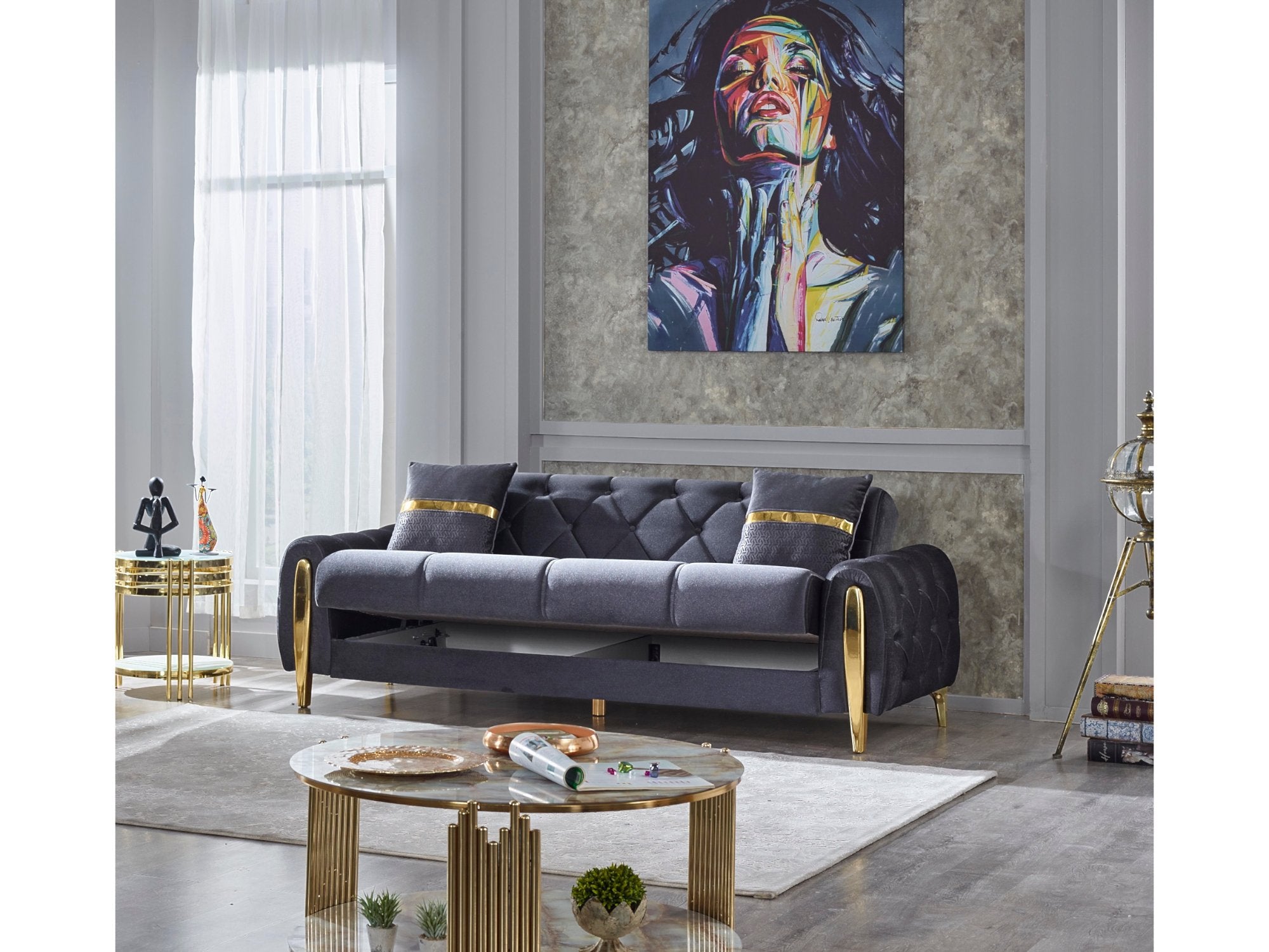 Mira Convertible Livingroom Set (2 Sofa & 2 Chair)