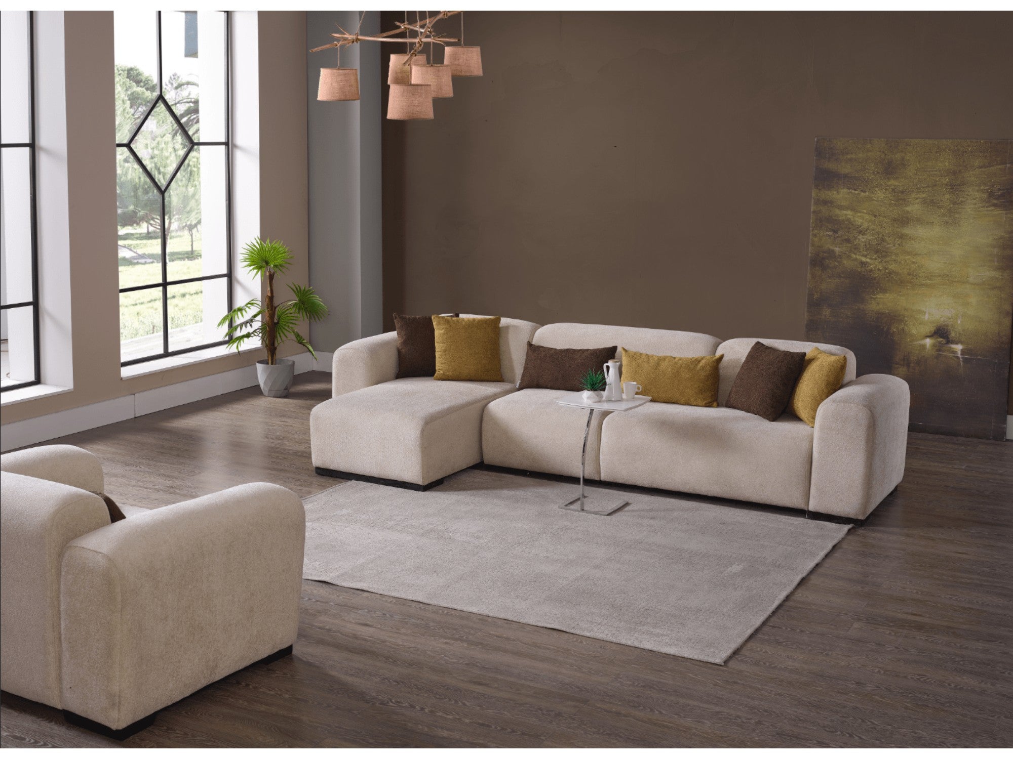 Monza Convertible Livingroom Set (2 Sofa & 2 Chair)