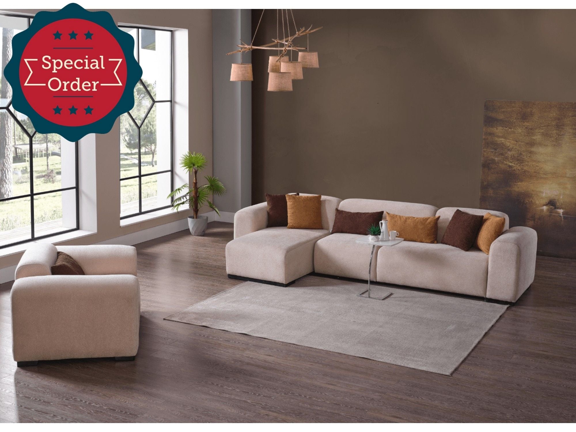 Monza Convertible Livingroom Set (2 Sofa & 2 Chair)