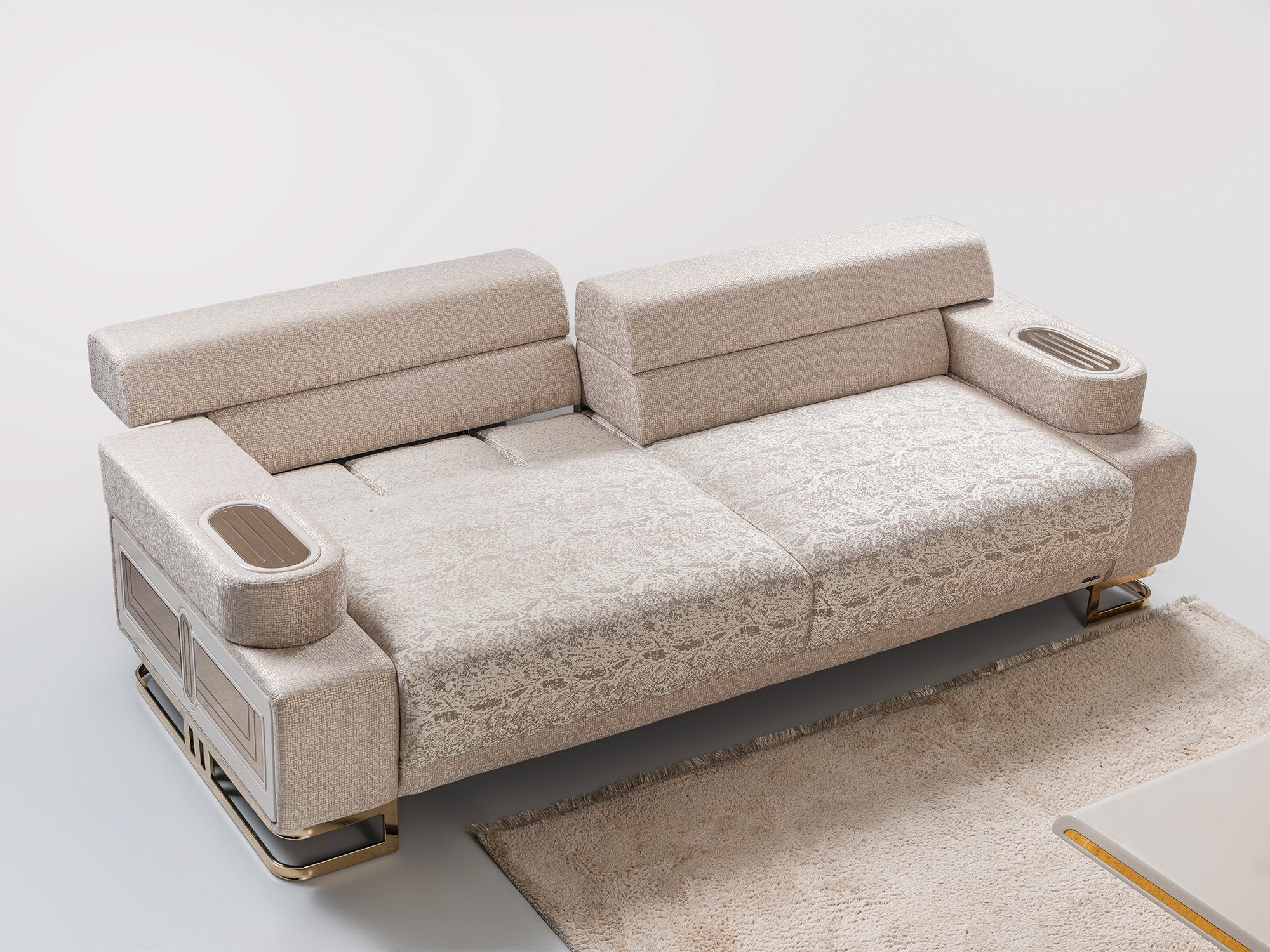 Monza Convertible Sofa Cream