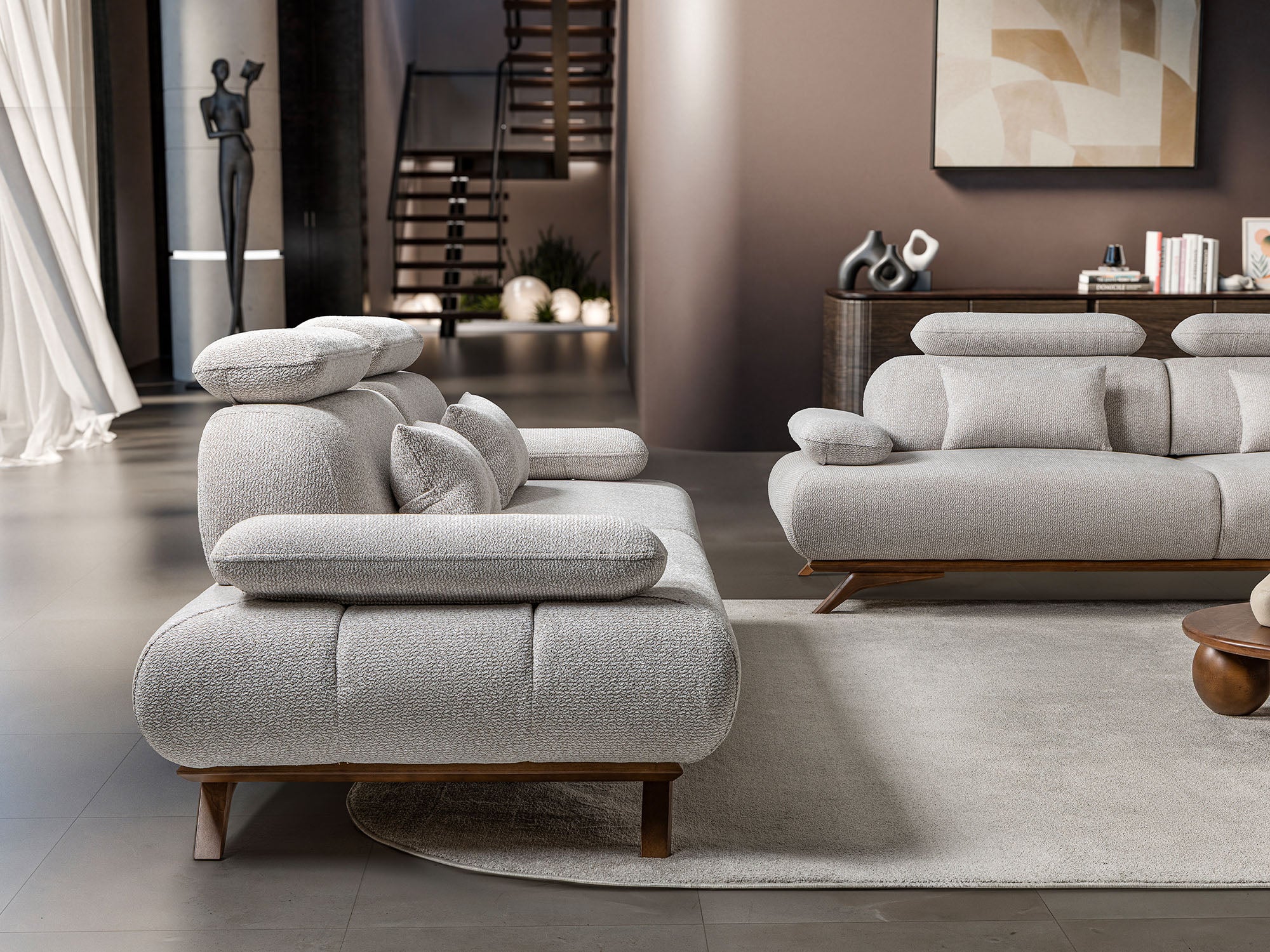 Monza 3-pieces (Sofa & Loveseat & Chair) Livingroom Set