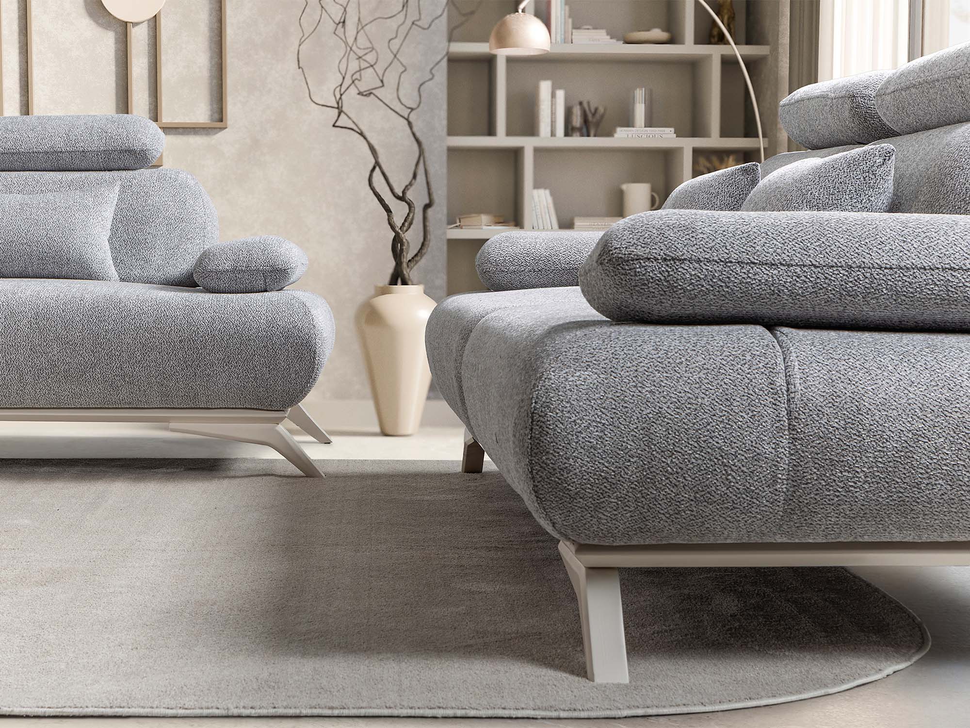 Monza 3-pieces (Sofa & Loveseat & Chair) Livingroom Set