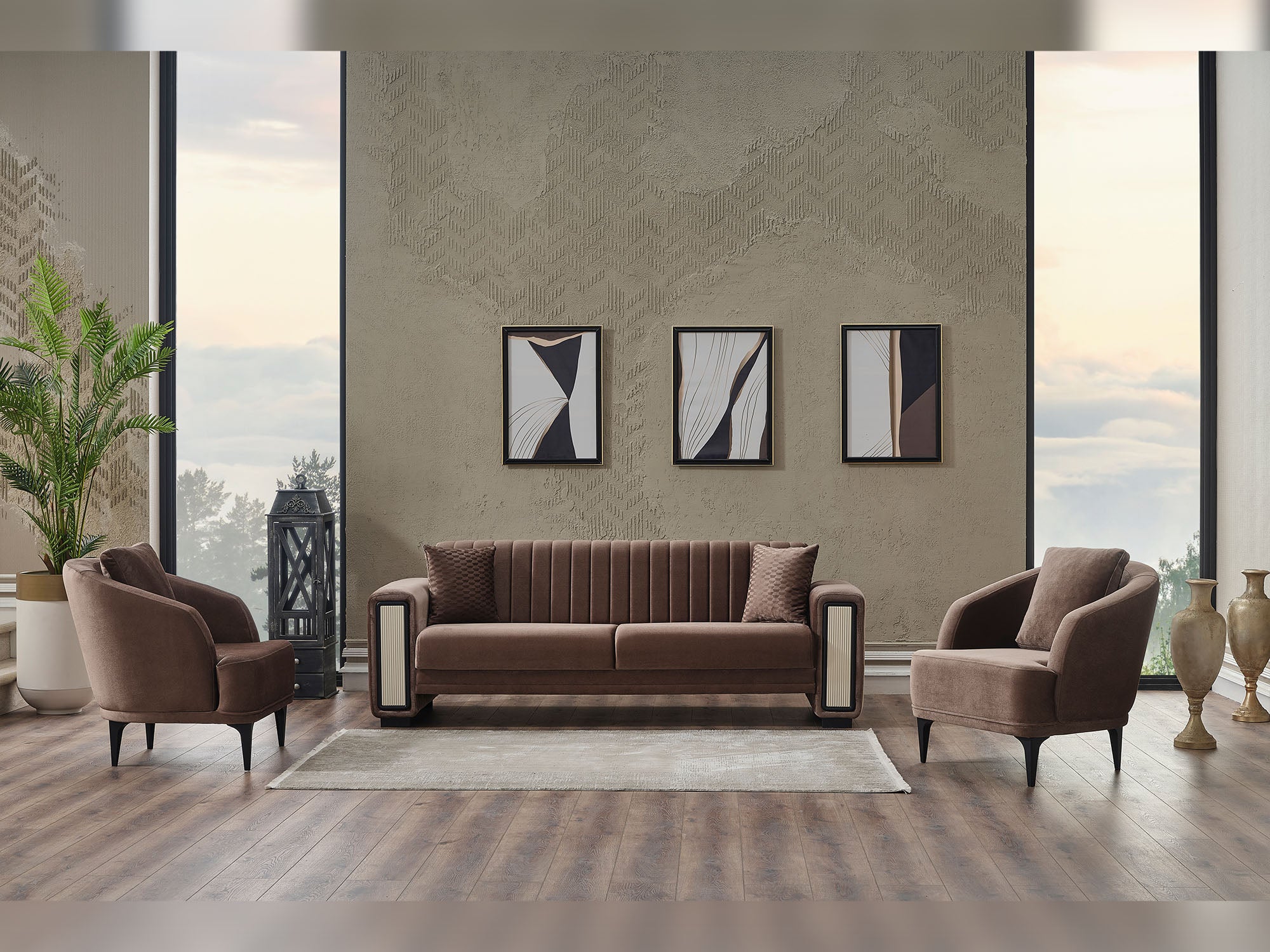 Nefes 3-pieces (Sofa & Loveseat & Chair) Livingroom