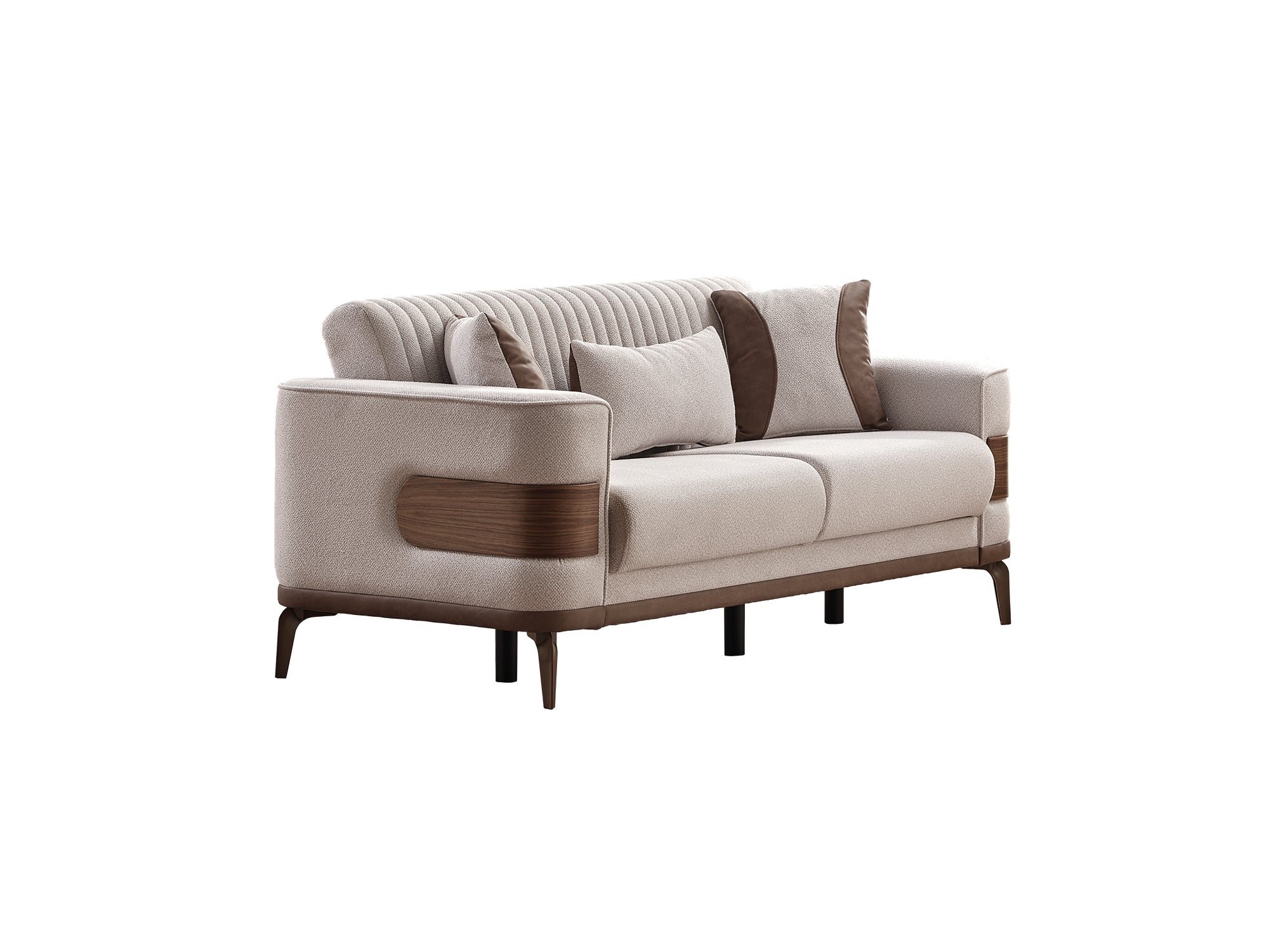 New Mood Convertible Loveseat Cream
