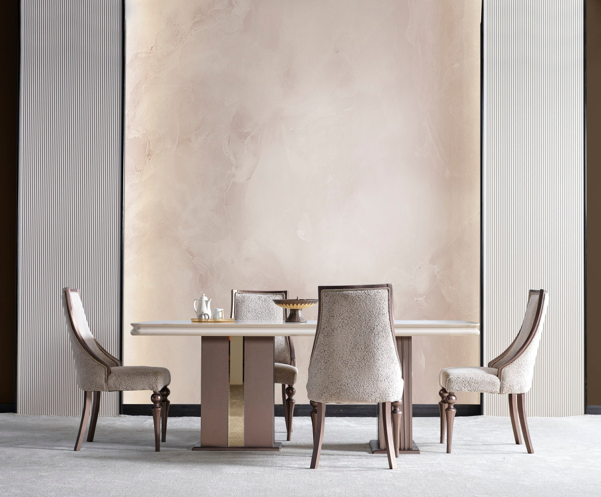 Nirvana Diningroom (Consol With Mirror & Dining Table & 6 Dining Chair)