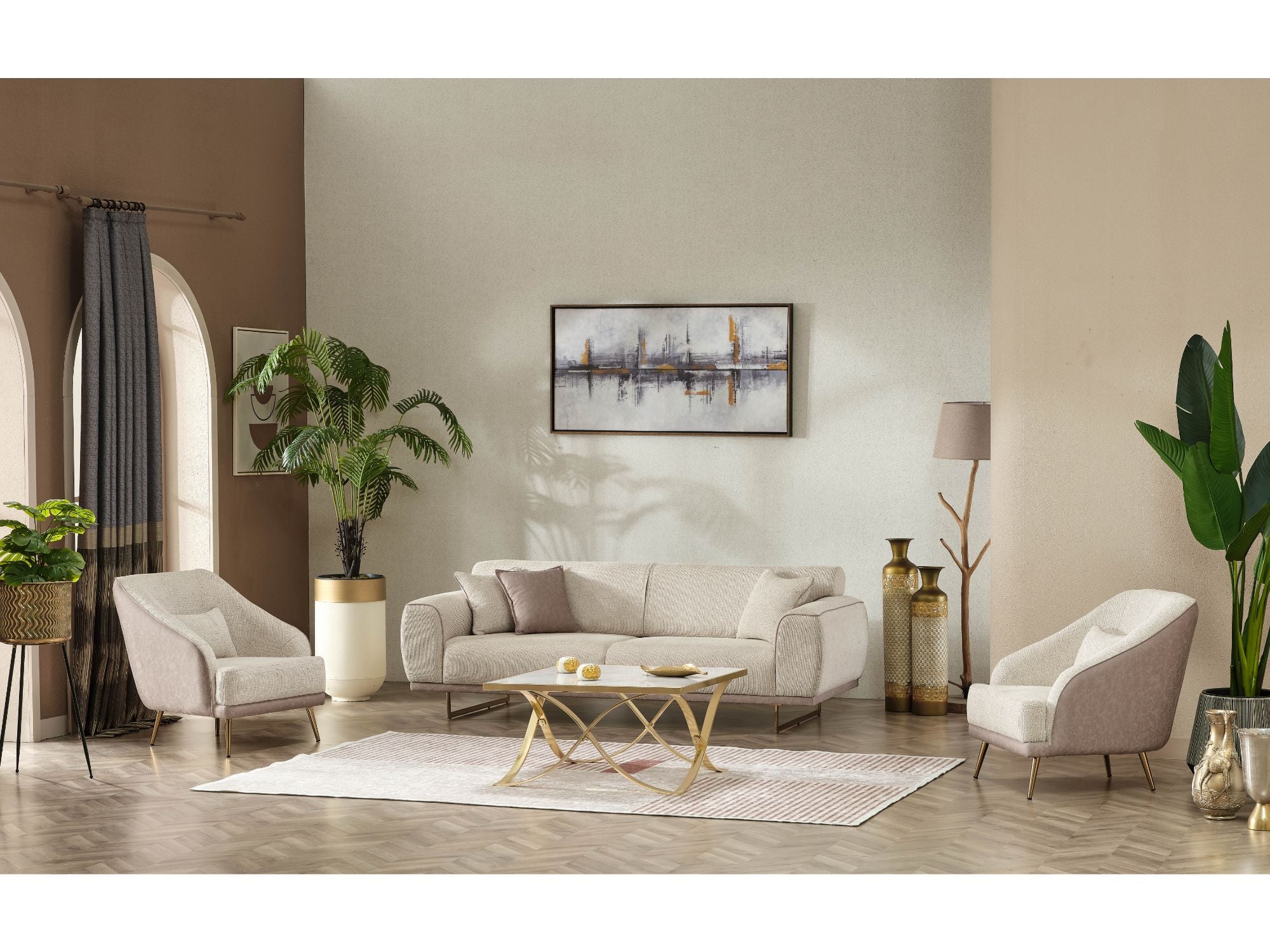 Odessa Convertible Livingroom Set (2 Sofa & 2 Chair)