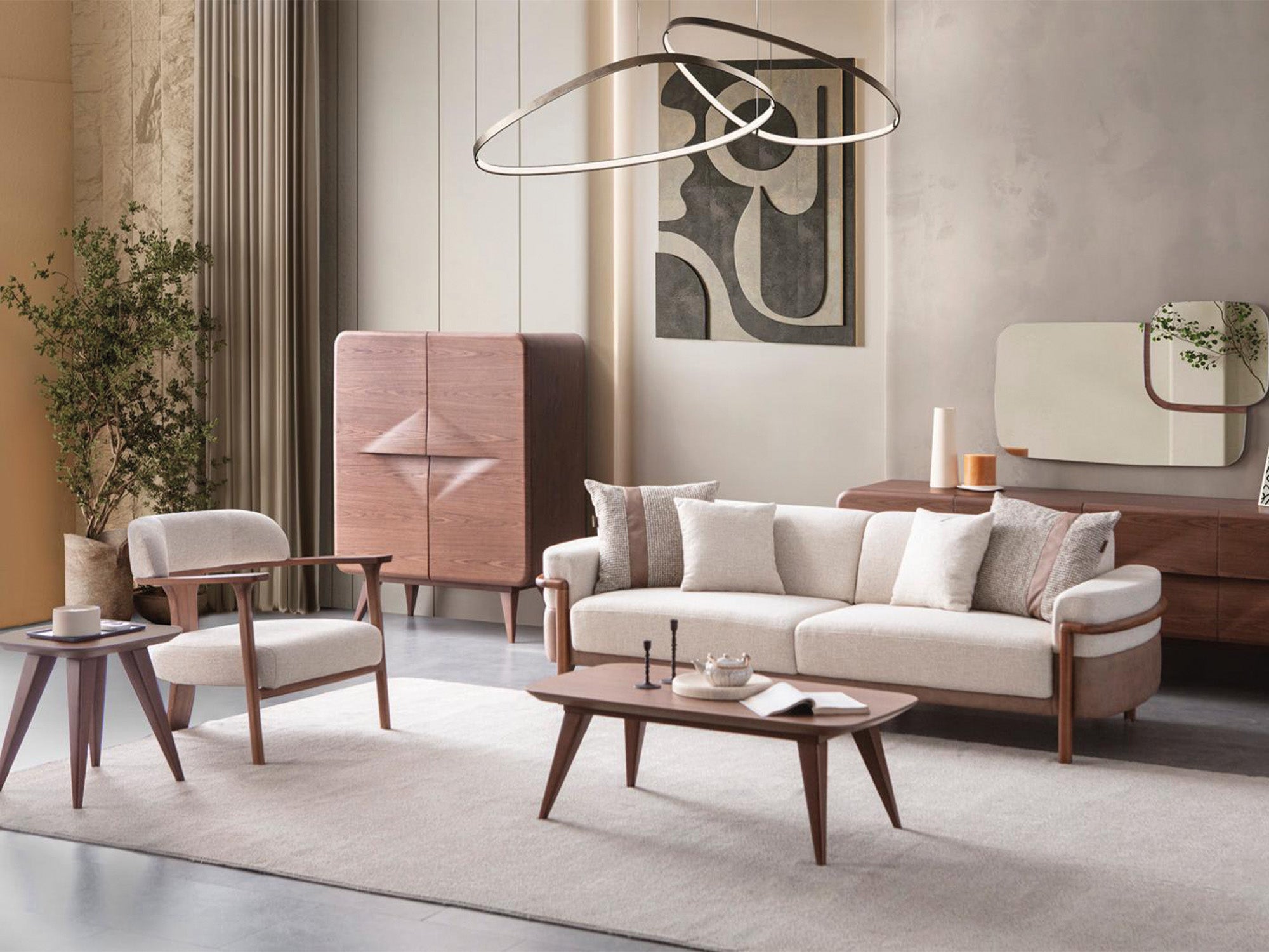 Odin Convertible 4 Seater Sofa Cream