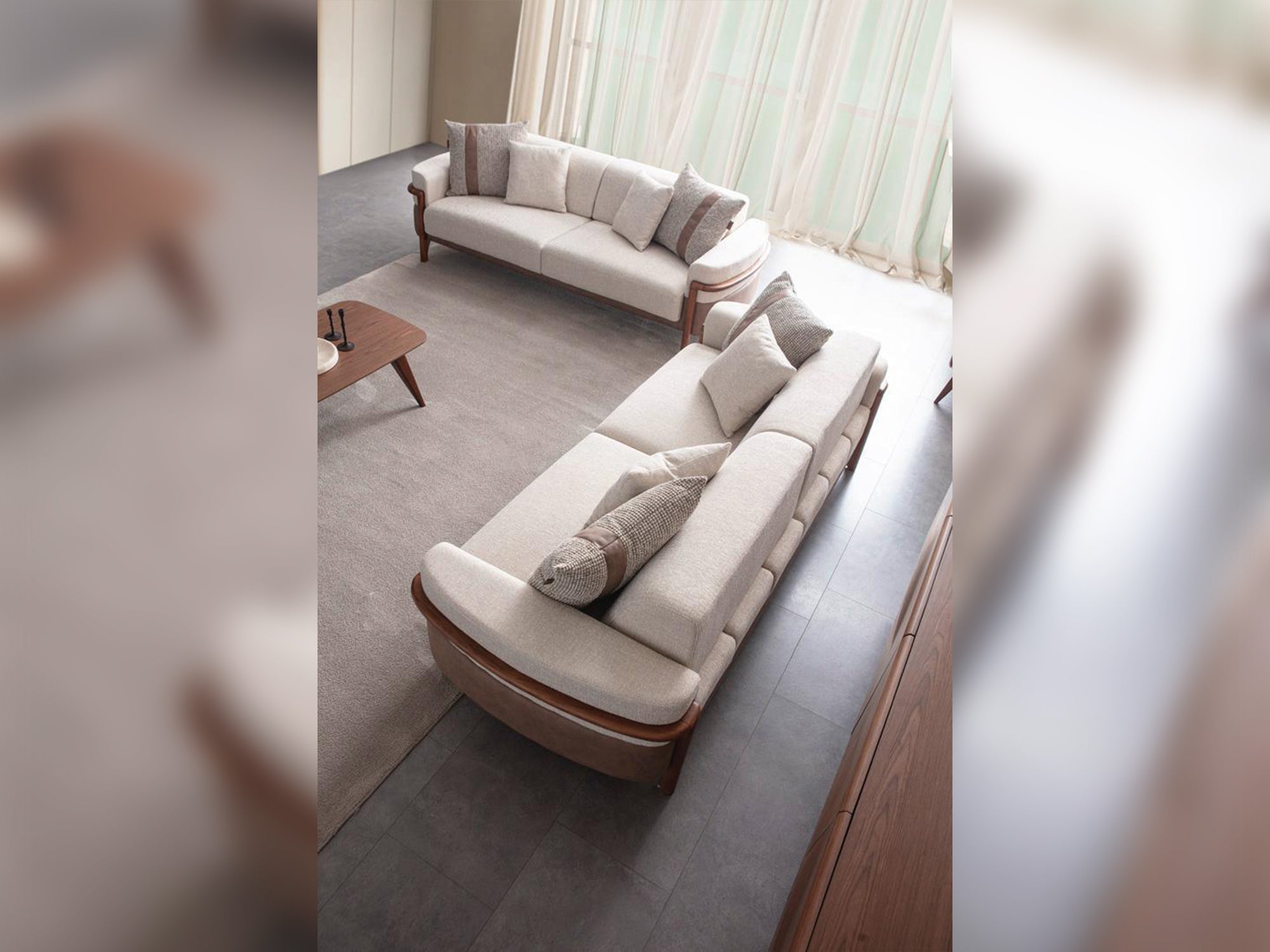 Odin Convertible 4 Seater Sofa Cream