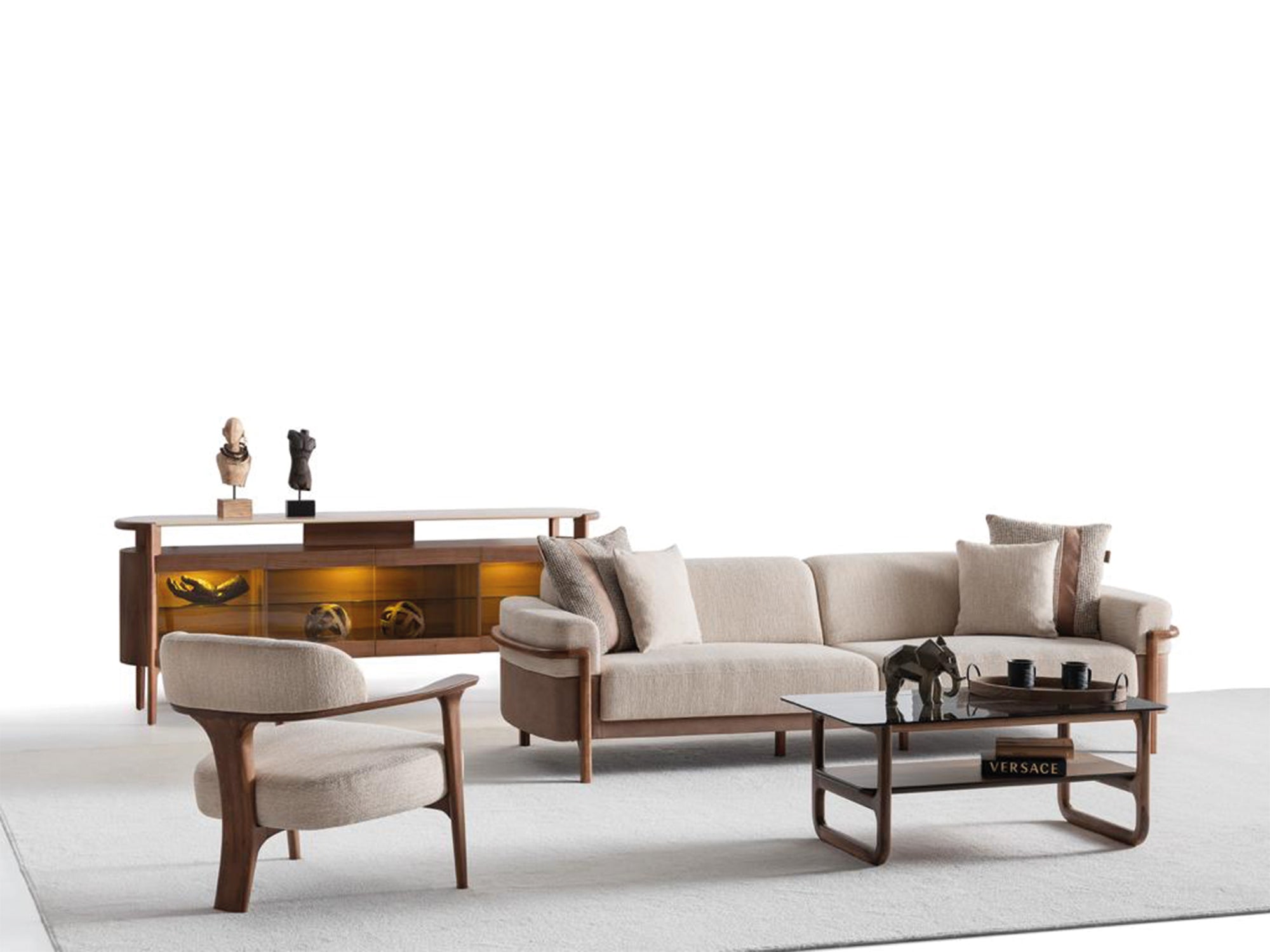 Odin Convertible 4 Seater Sofa Cream