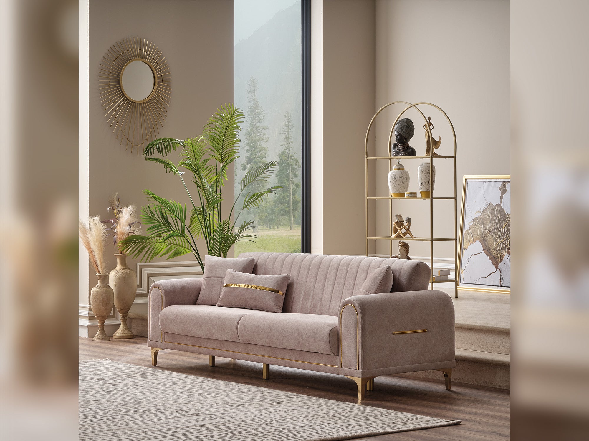 Orion Convertible Sofa Cream