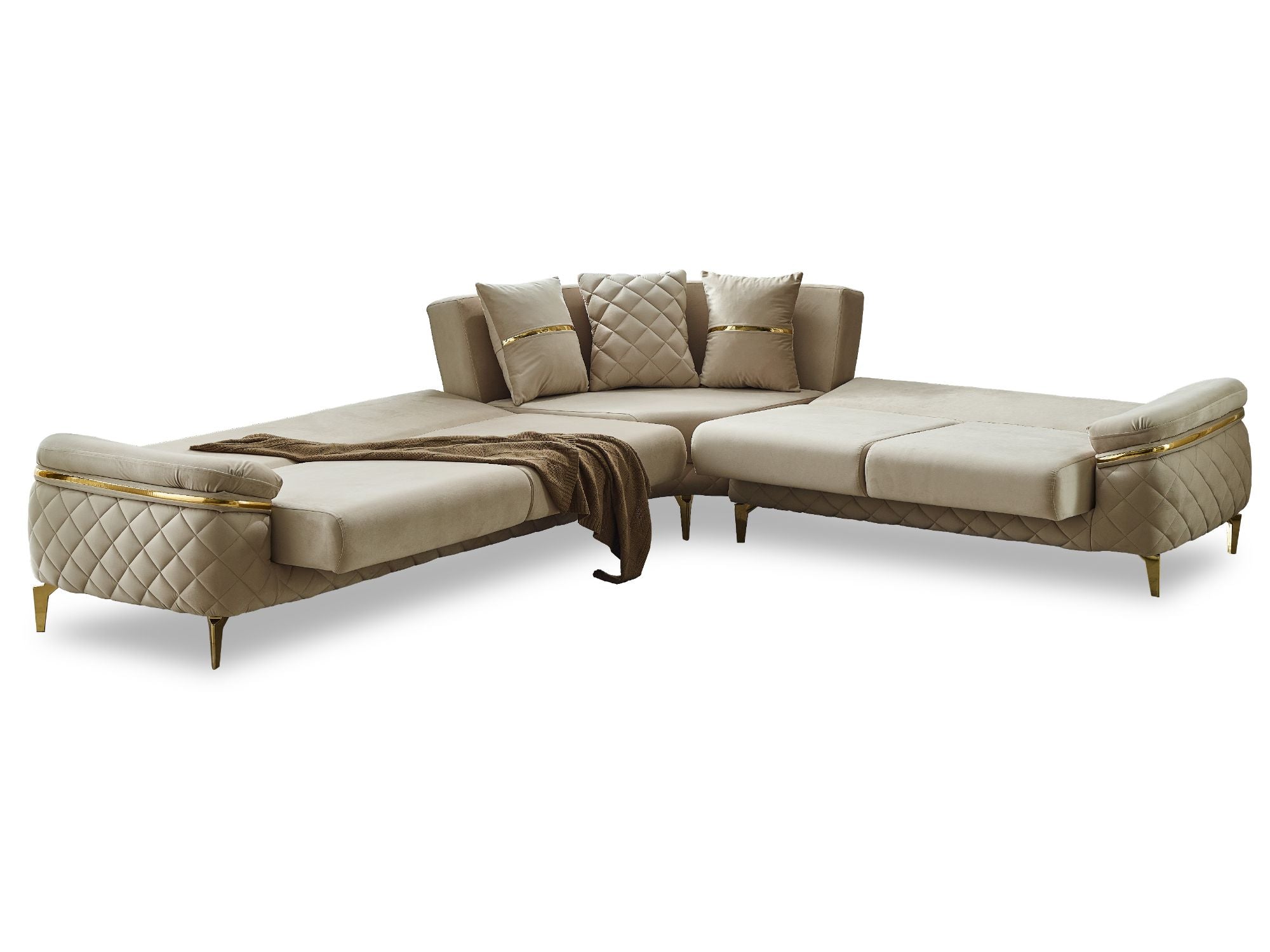 Orlando Convertible Sectional Beige