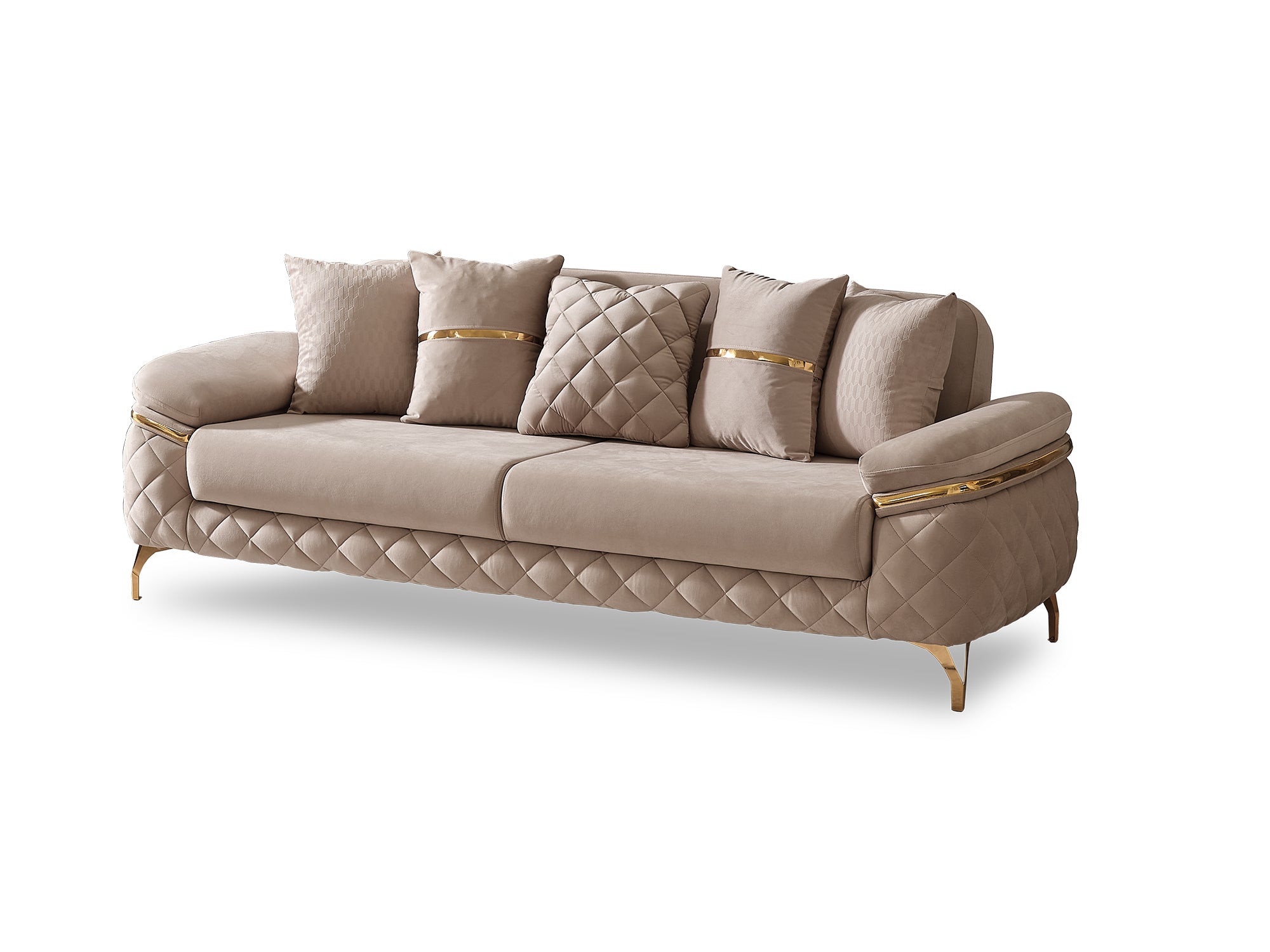 Orlando Convertible Livingroom (2 Sofa & 2 Chair) Beige