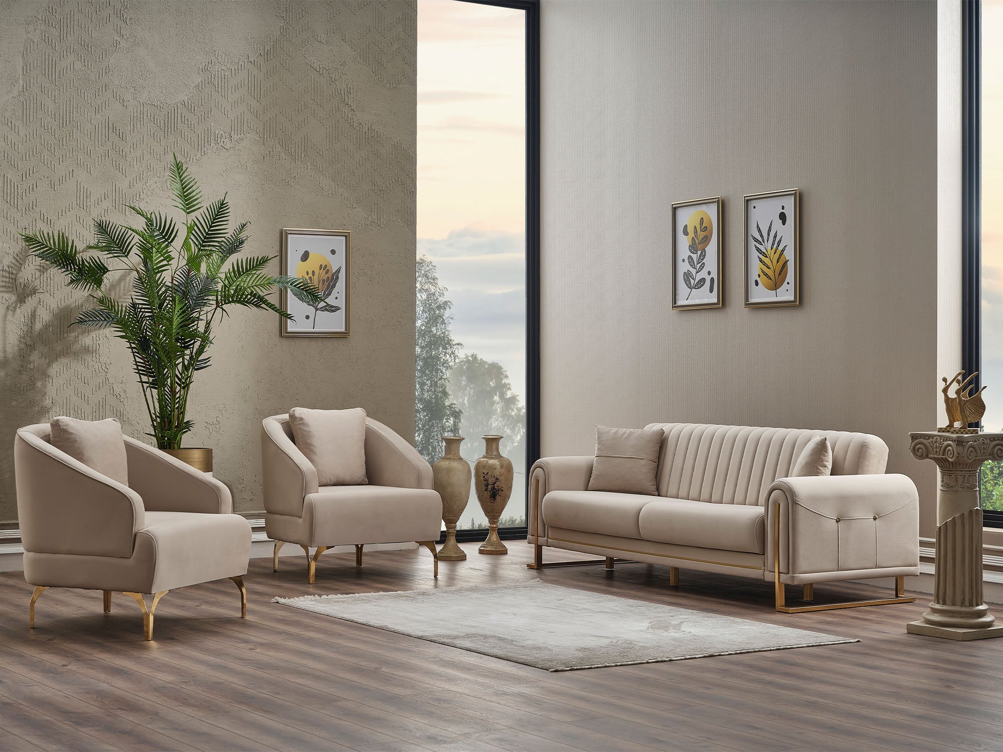 Oscar 3-pieces (Sofa & Loveseat & Chair) Livingroom