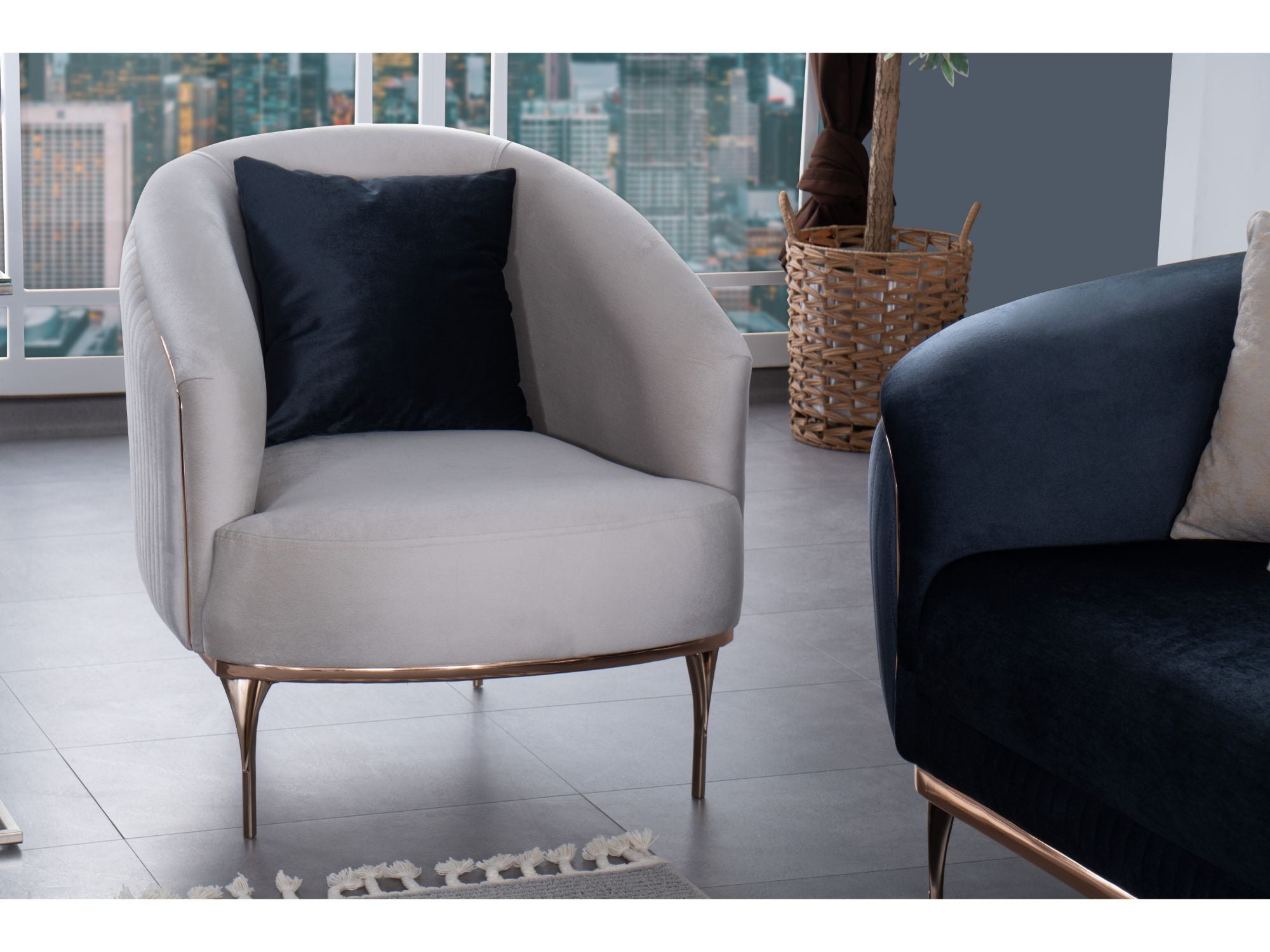 Pandora Stationary Livingroom (2 Sofa & 2 Chair) Cream