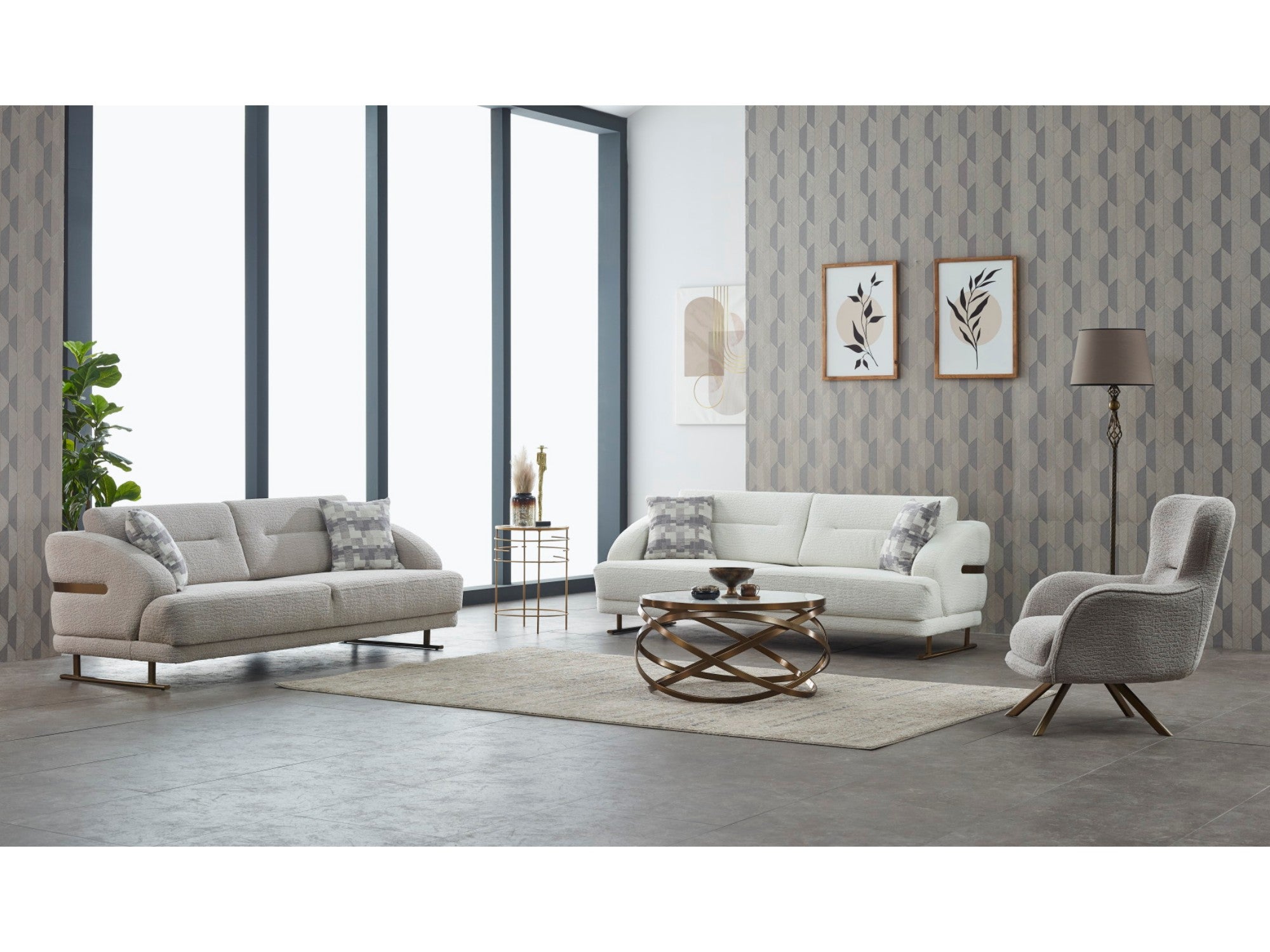 Panamera Stationary Livingroom Set (2 Sofa & 2 Chair)