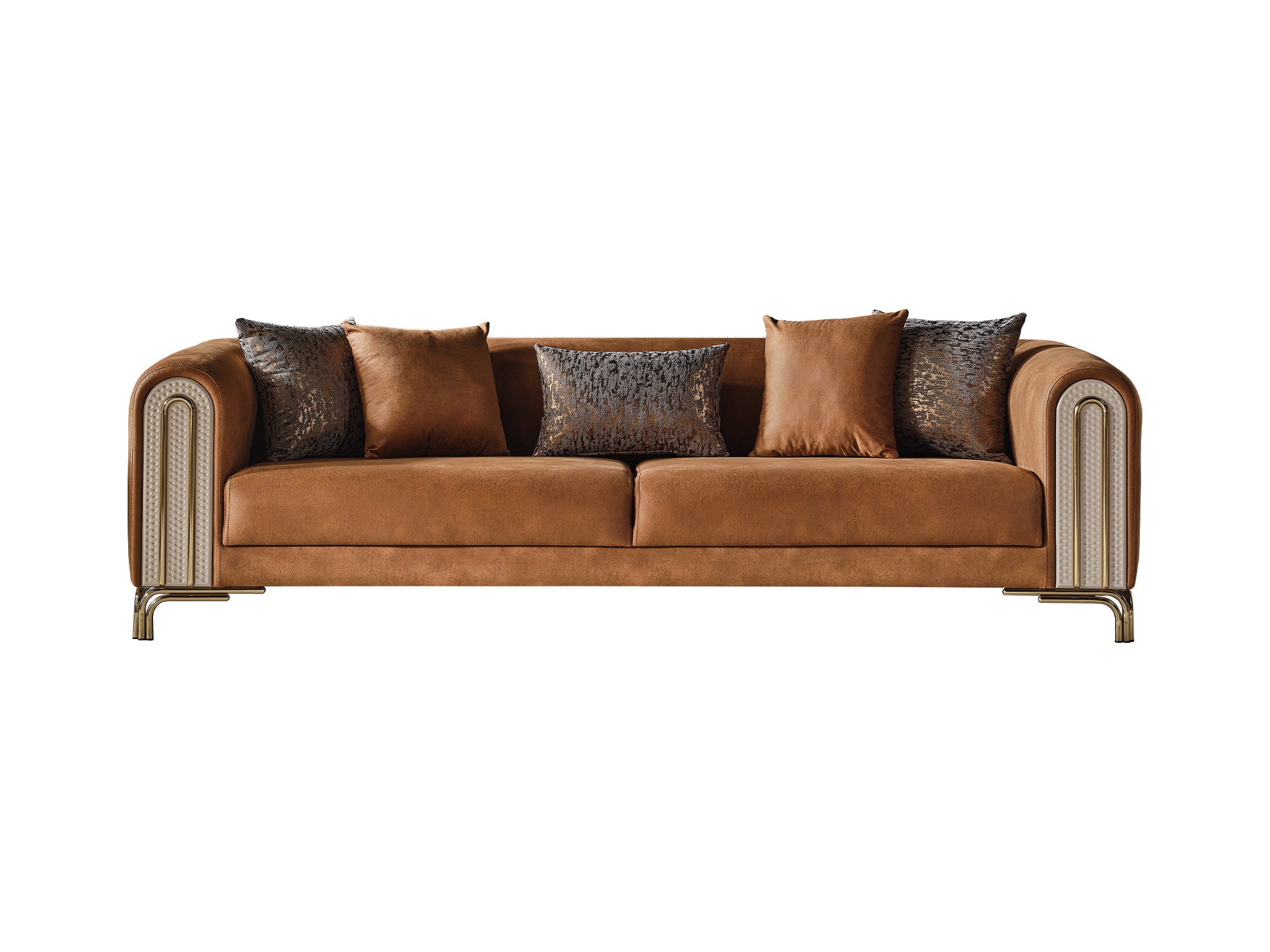 Paris Stationary 4 Seat Sofa Brown