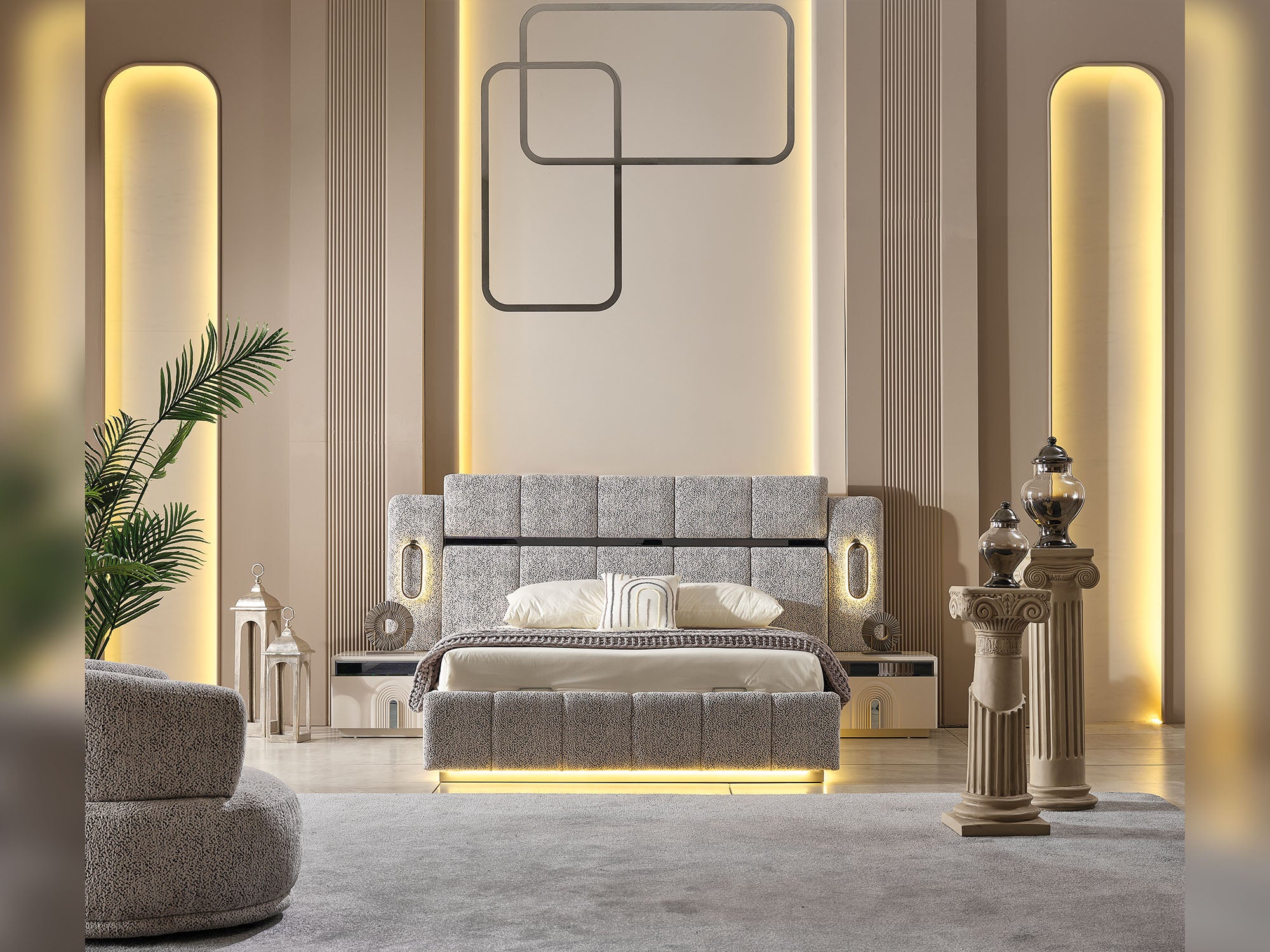 Parma Bed Frame With Headboard