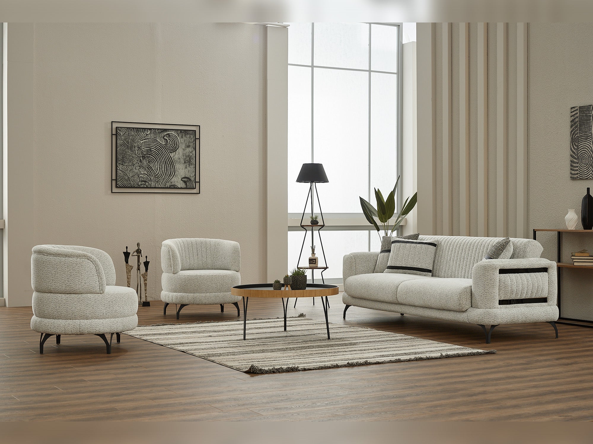 Pierra 3-pieces (Sofa & Loveseat & Chair) Livingroom
