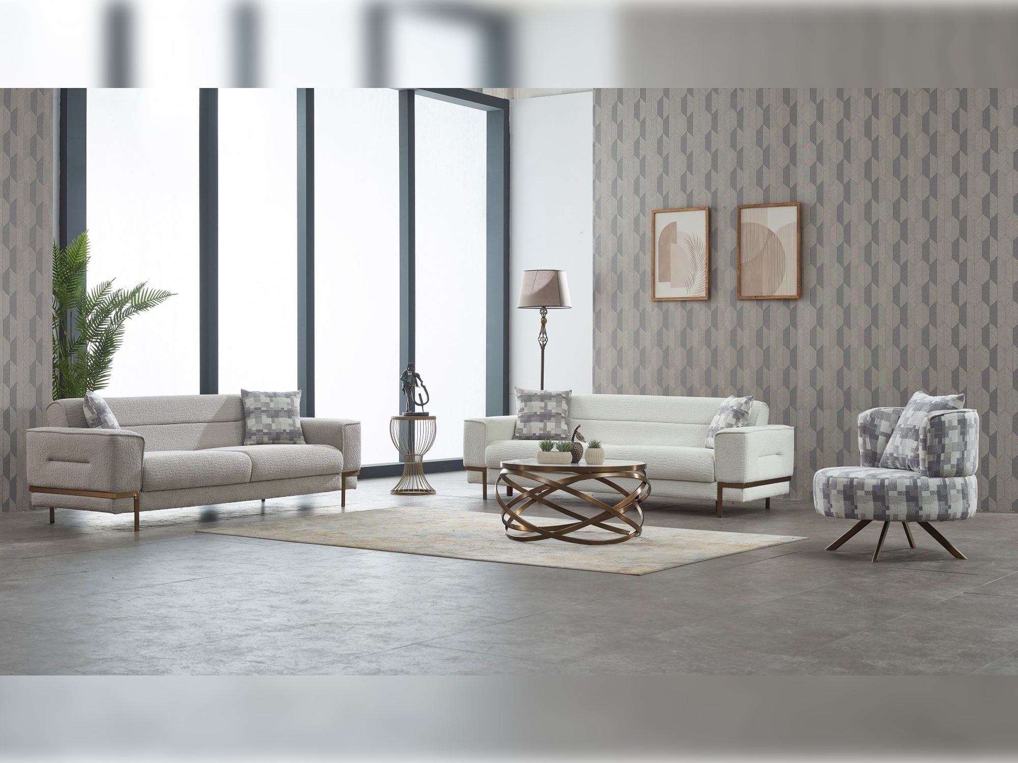 Prag Convertible Livingroom Set (2 Sofa & 2 Chair)