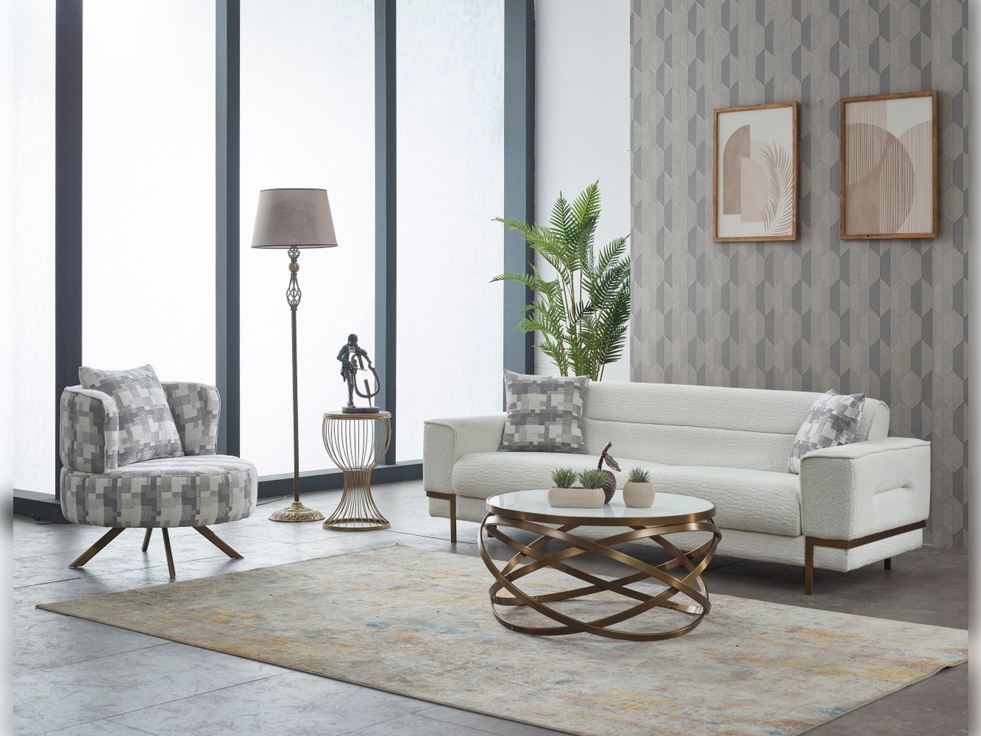 Prag Convertible Livingroom Set (2 Sofa & 2 Chair)
