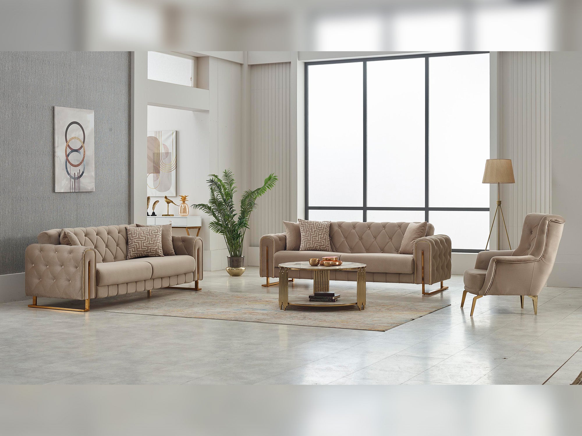 Puma 3-pieces (Sofa & Loveseat & Chair) Livingroom