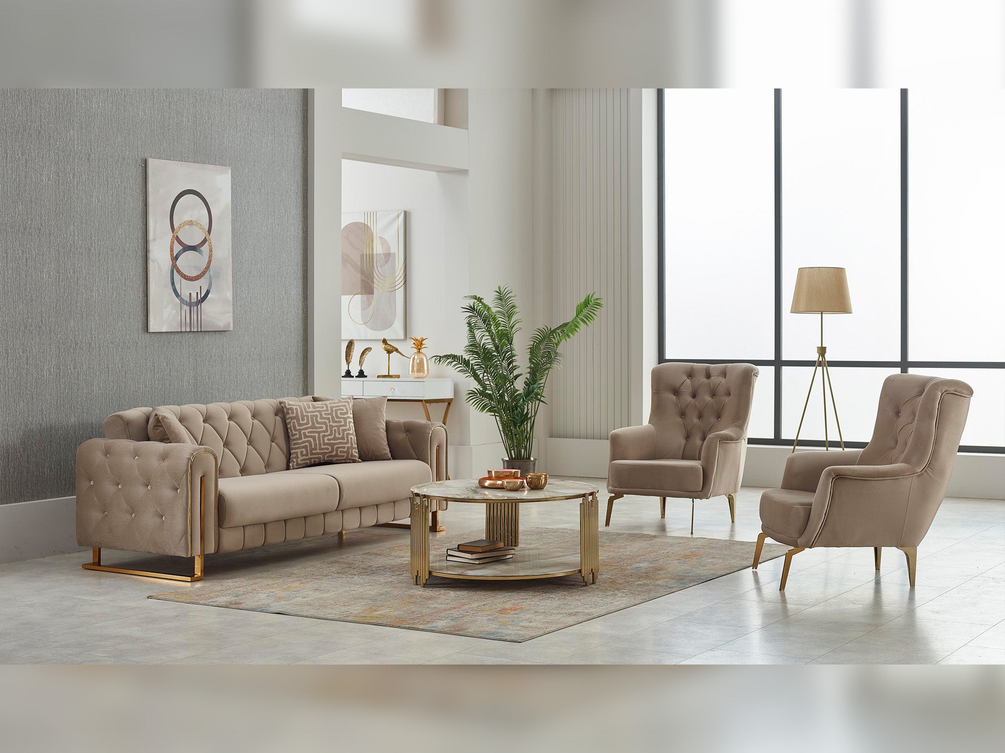 Puma 3-pieces (Sofa & Loveseat & Chair) Livingroom