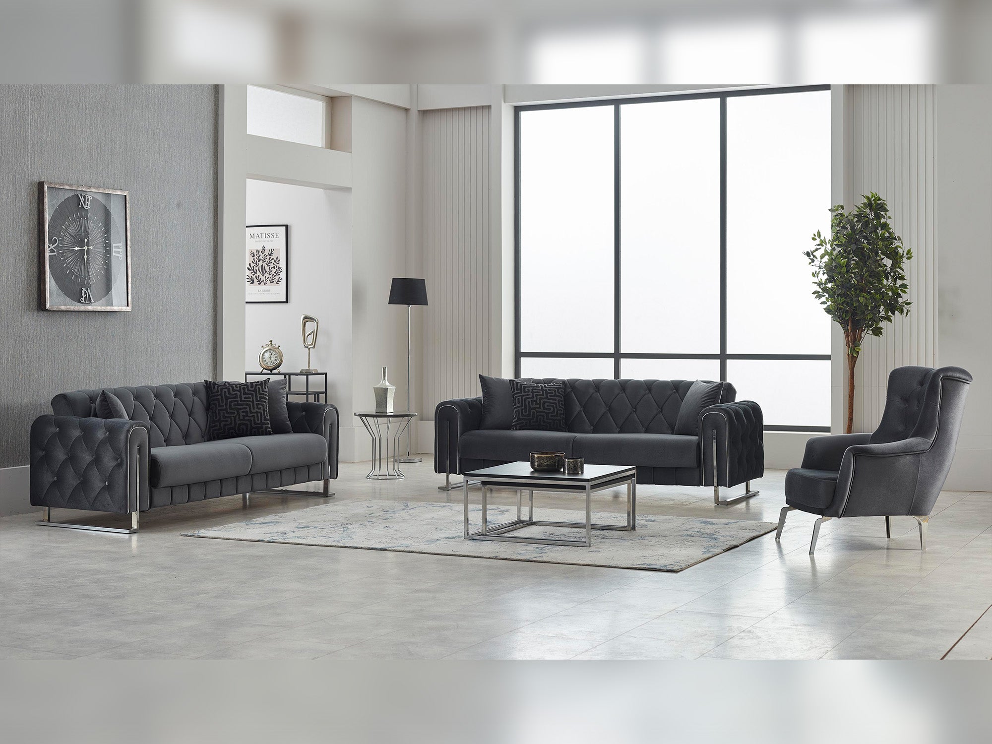 Puma 3-pieces (Sofa & Loveseat & Chair) Livingroom