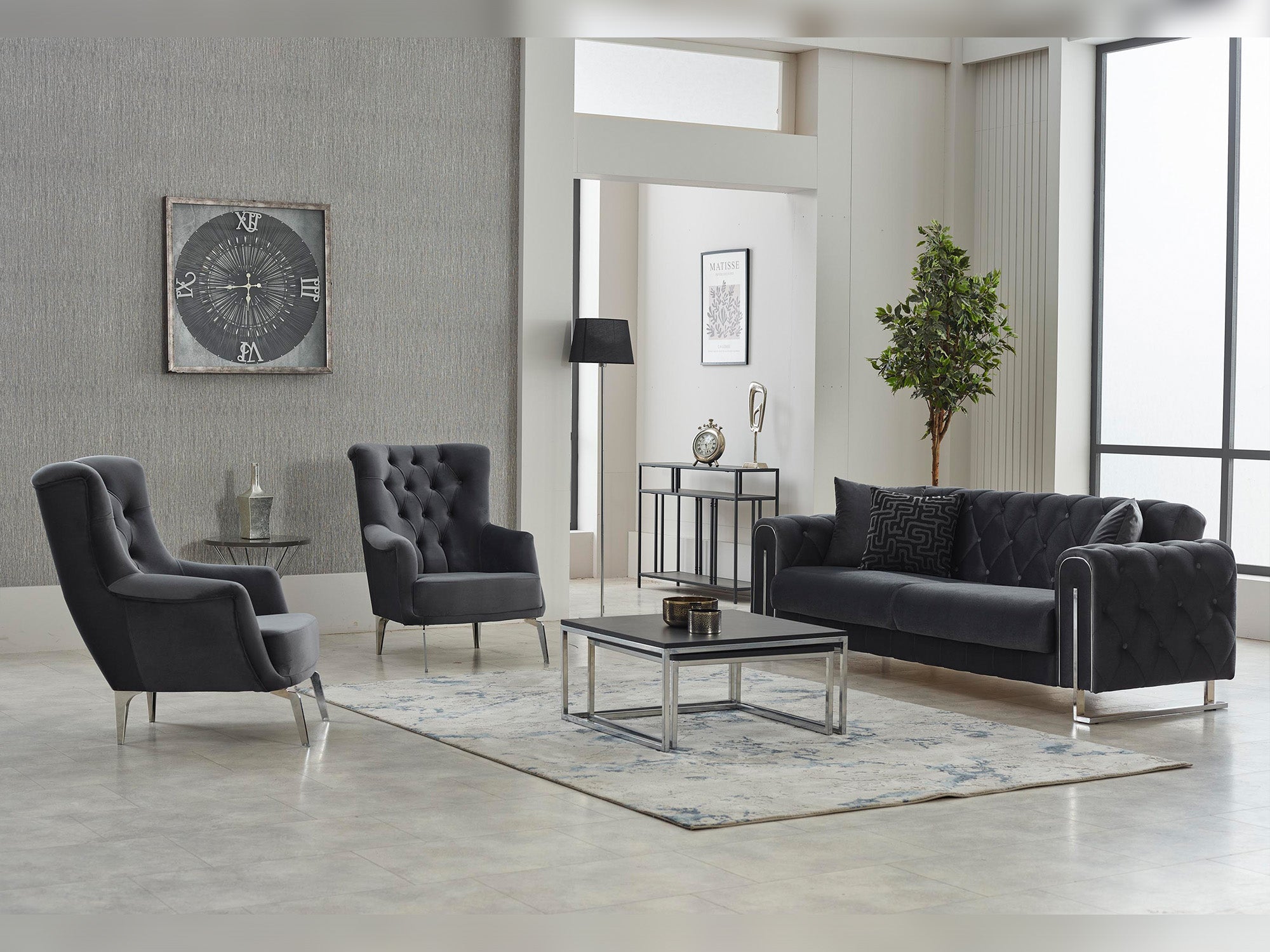 Puma 3-pieces (Sofa & Loveseat & Chair) Livingroom