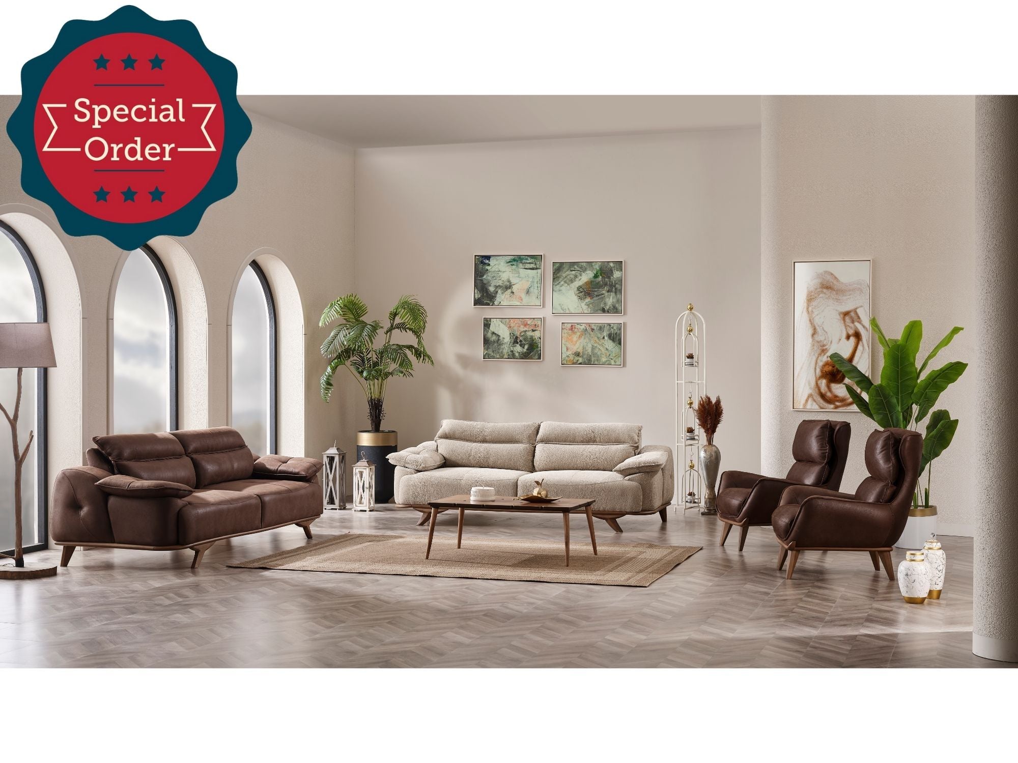 Quatro Convertible Livingroom Set (2 Sofa & 2 Chair)