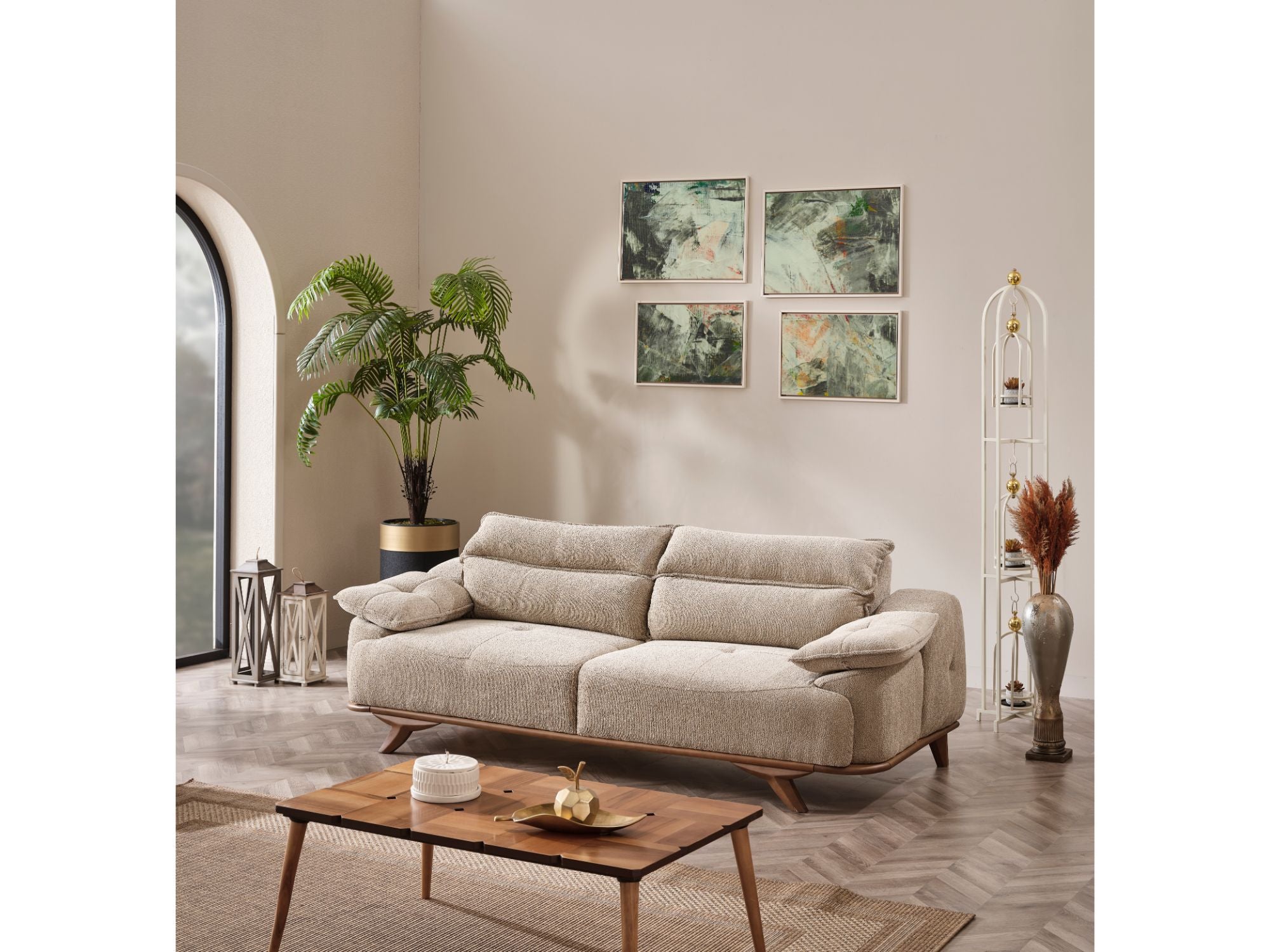 Quatro Convertible Livingroom Set (2 Sofa & 2 Chair)